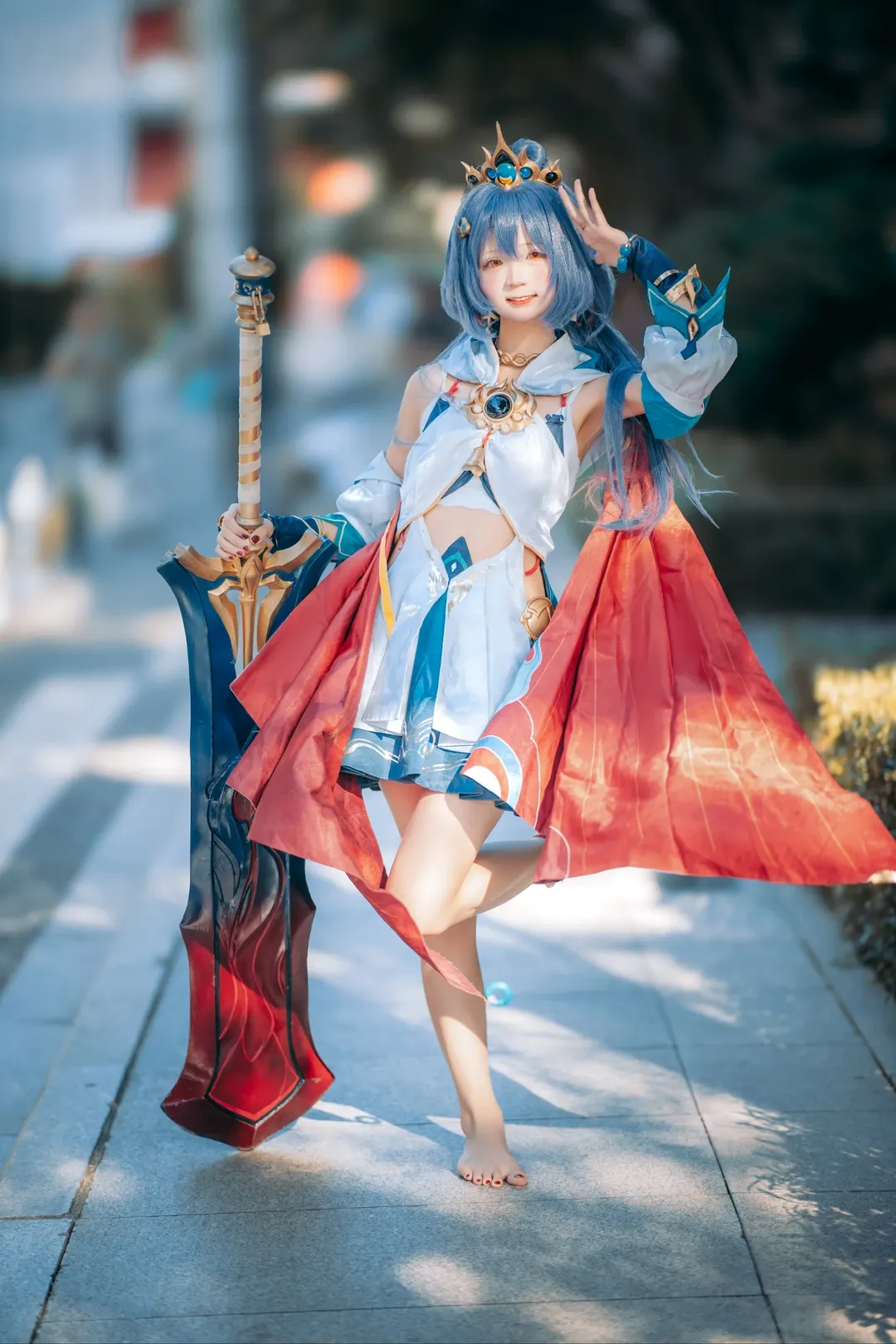 Anime girl, Honkai: Star Rail, Yunli cosplay, Honkai: Star Rail cosplay, Convention outdoor photoshoot - Image 4