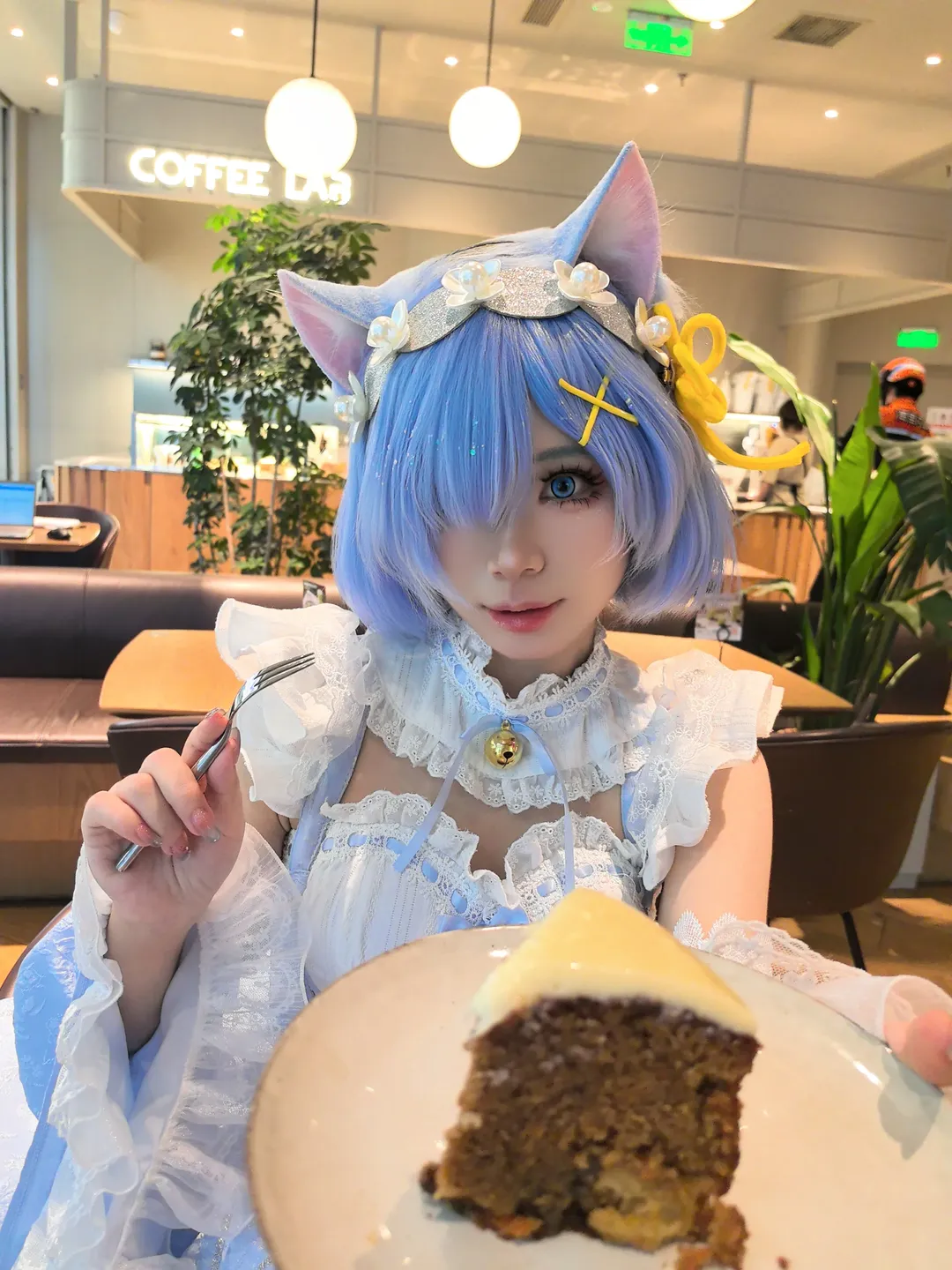 cosplay, 女仆装, 从零开始的异世界生活, 蕾姆cos, 蓝发 - 第2张