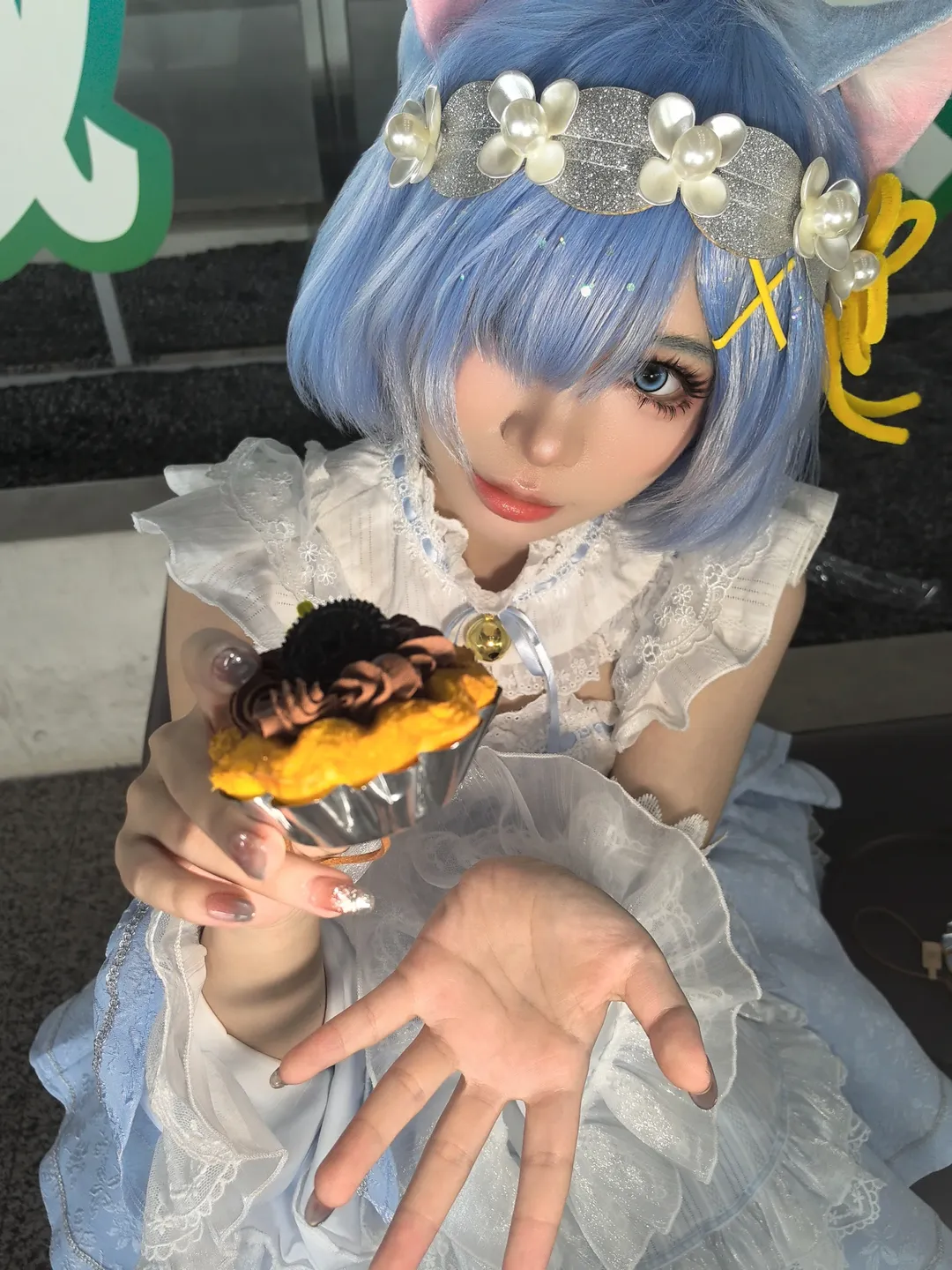 cosplay, 女仆装, 从零开始的异世界生活, 蕾姆cos, 蓝发 - 第4张