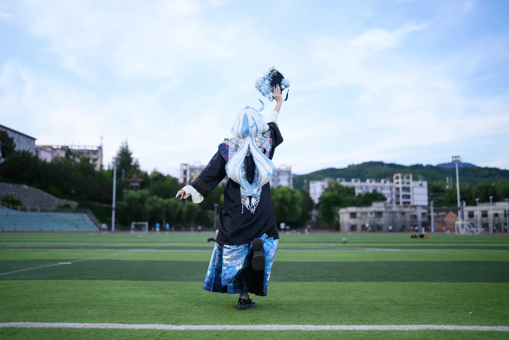 原神, フリーナ コスプレ, 卒業写真の服装, 学園コスプレ, セルフコーディネート - 10枚目