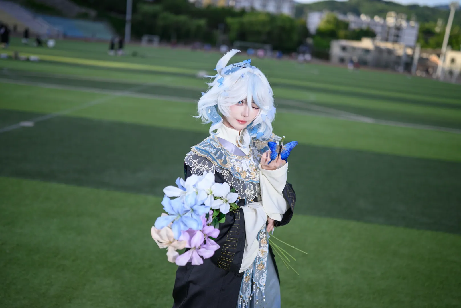 原神, フリーナ コスプレ, 卒業写真の服装, 学園コスプレ, セルフコーディネート - 13枚目