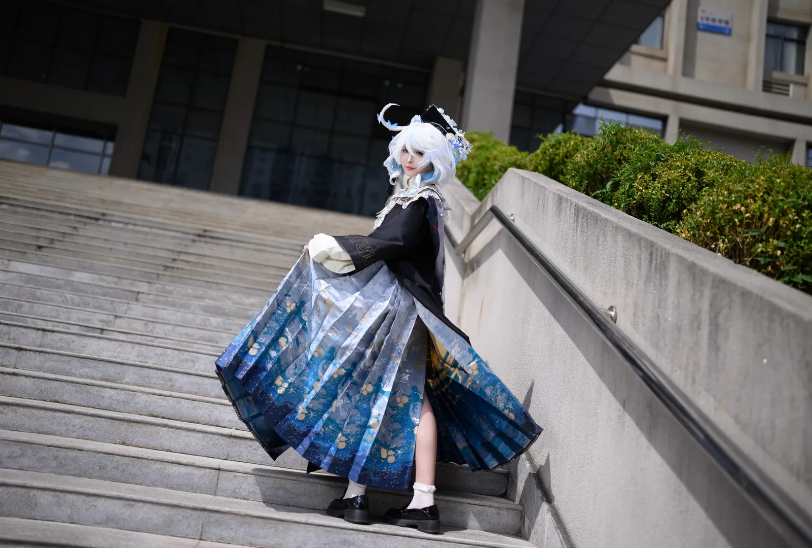 原神, フリーナ コスプレ, 卒業写真の服装, 学園コスプレ, セルフコーディネート - 14枚目