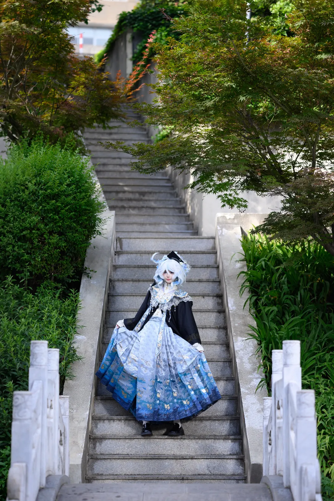 原神, フリーナ コスプレ, 卒業写真の服装, 学園コスプレ, セルフコーディネート - 9枚目