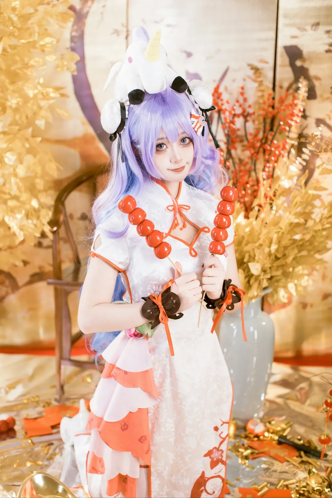 Azur Lane, Chinese aesthetics, Unicorn Cosplay, Spring Festival Cosplay, Character Portrait