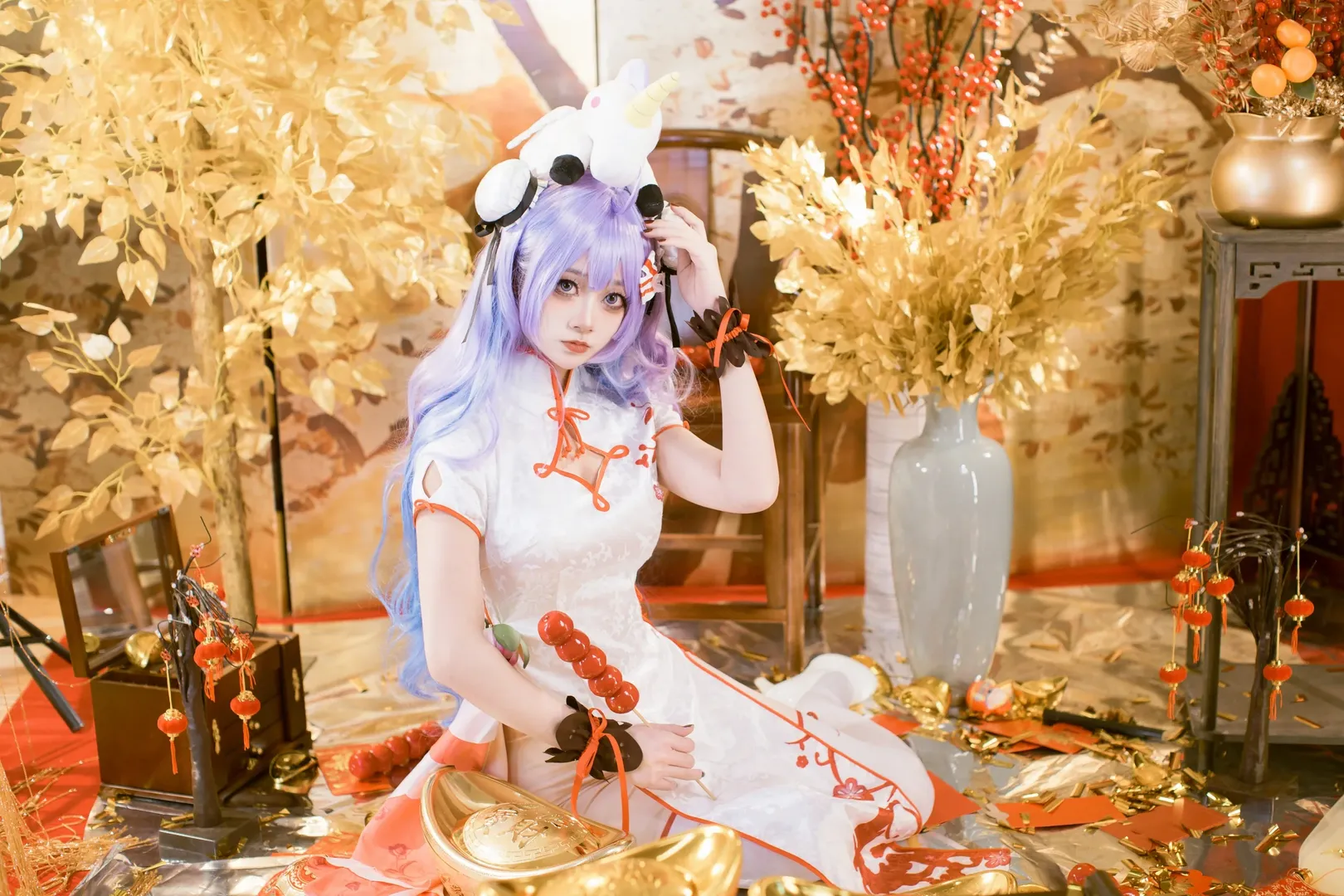 アズールレーン, 中国美学, ユニコーン コスプレ, 春節コスプレ, キャラクターポートレート - 18枚目