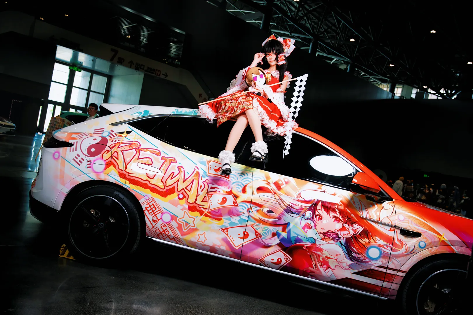 Reimu Hakurei Cosplay, Touhou Project, Convention photos, Itasha, Xiamen Anime Convention - Image 10