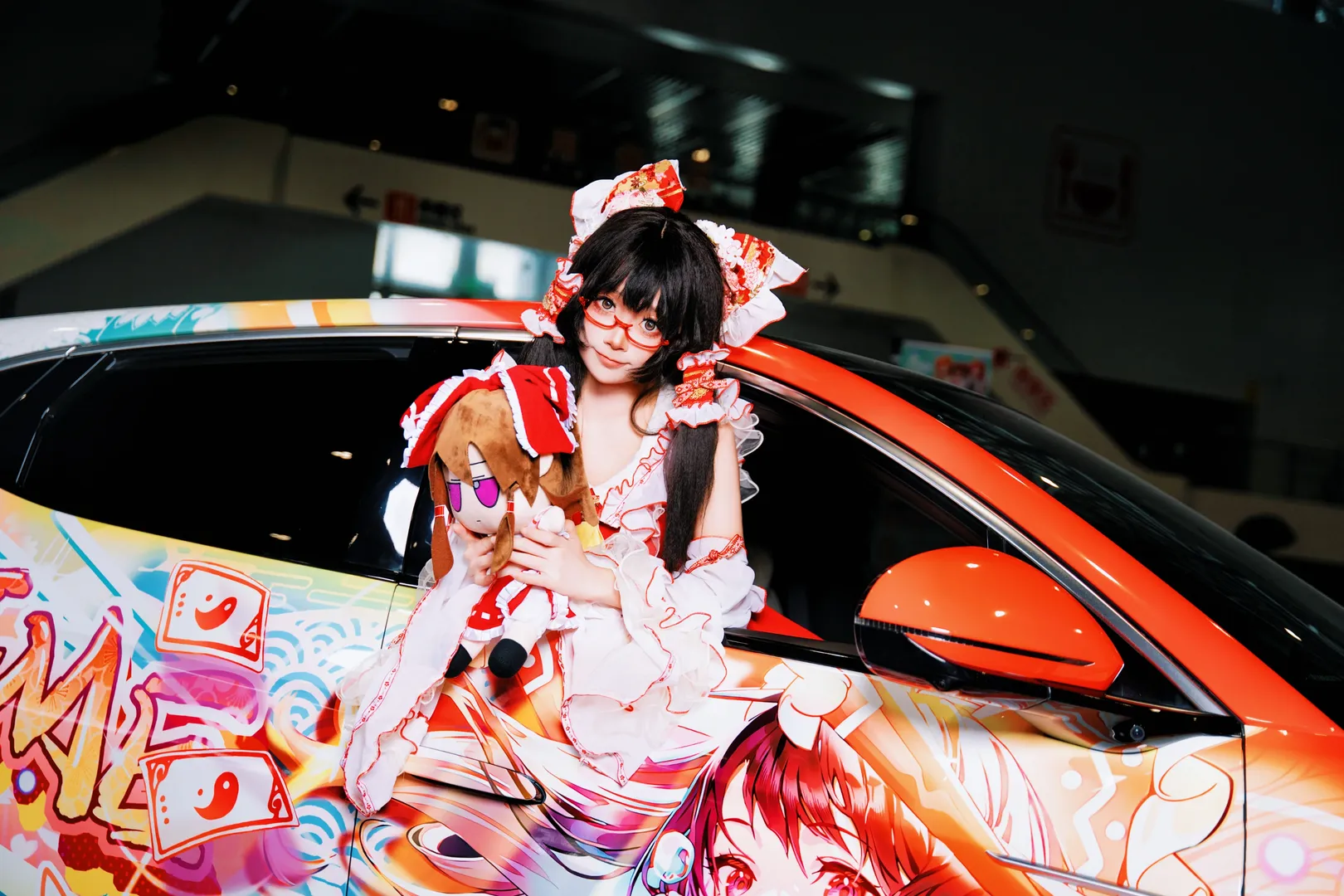 Reimu Hakurei Cosplay, Touhou Project, Convention photos, Itasha, Xiamen Anime Convention - Image 4
