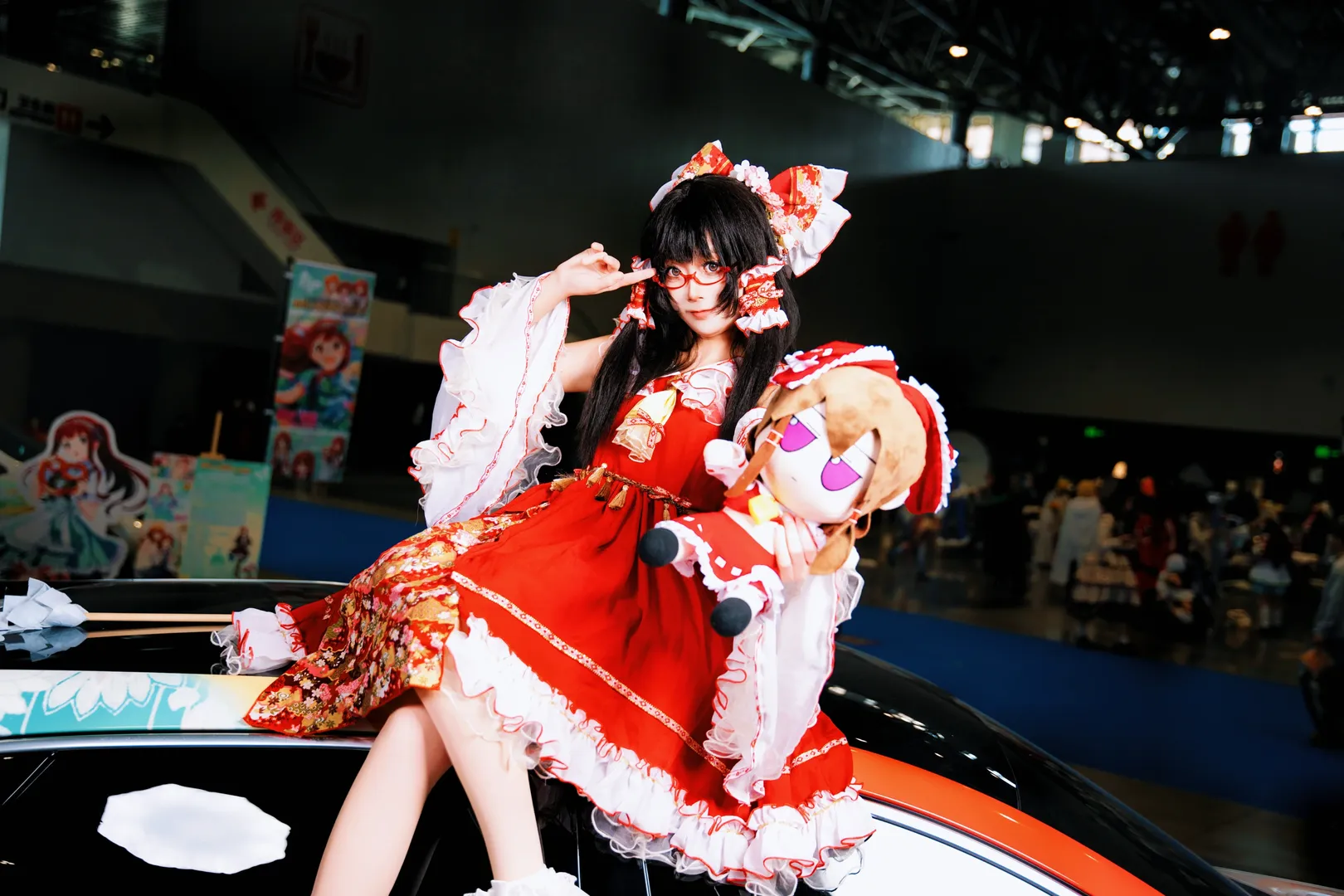 Reimu Hakurei Cosplay, Touhou Project, Convention photos, Itasha, Xiamen Anime Convention - Image 5