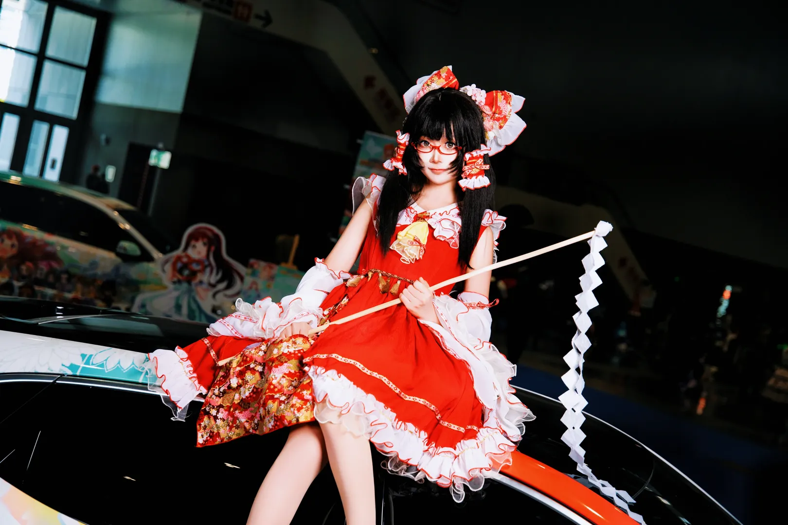 Reimu Hakurei Cosplay, Touhou Project, Convention photos, Itasha, Xiamen Anime Convention - Image 7