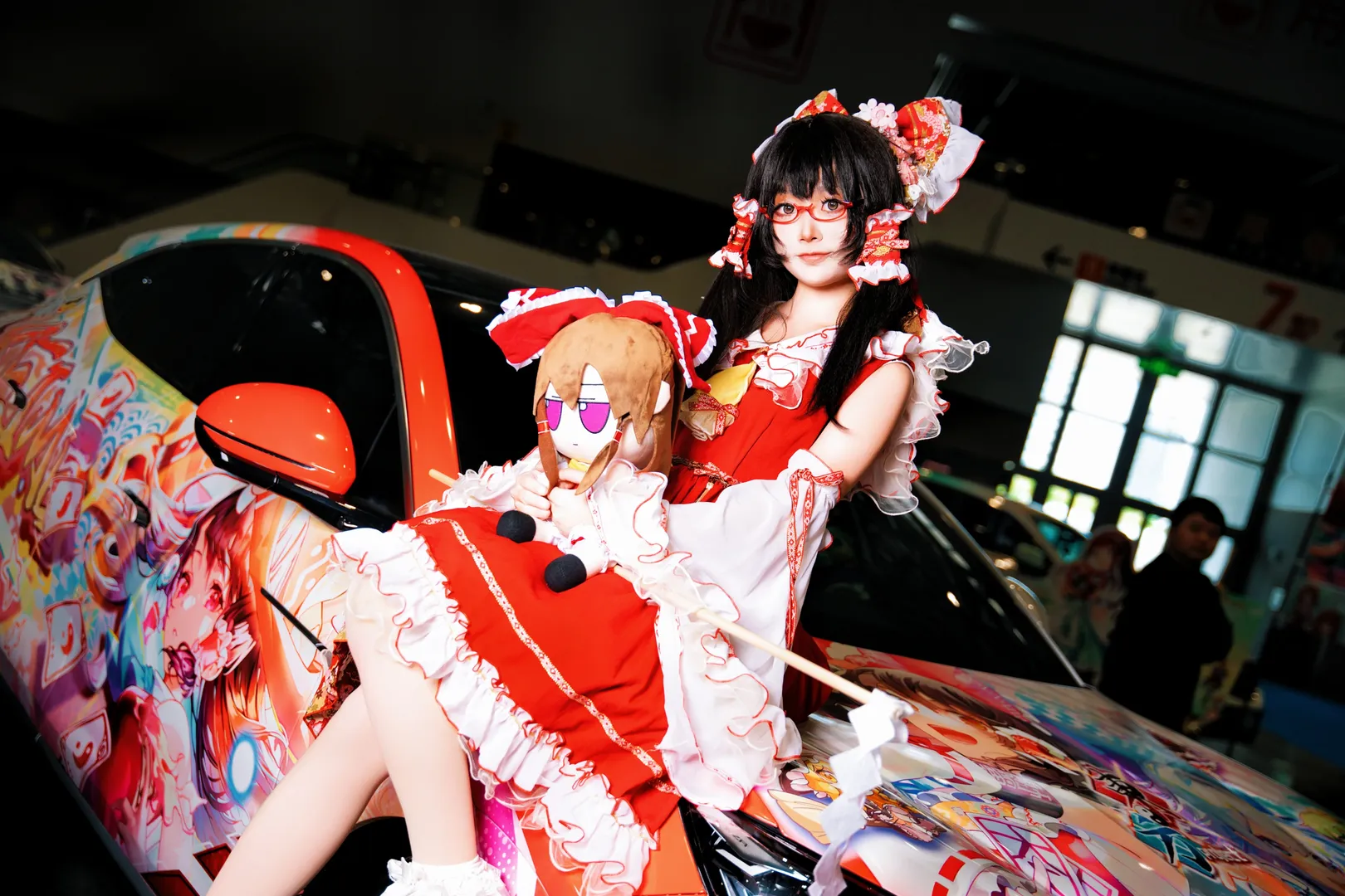 Reimu Hakurei Cosplay, Touhou Project, Convention photos, Itasha, Xiamen Anime Convention - Image 9