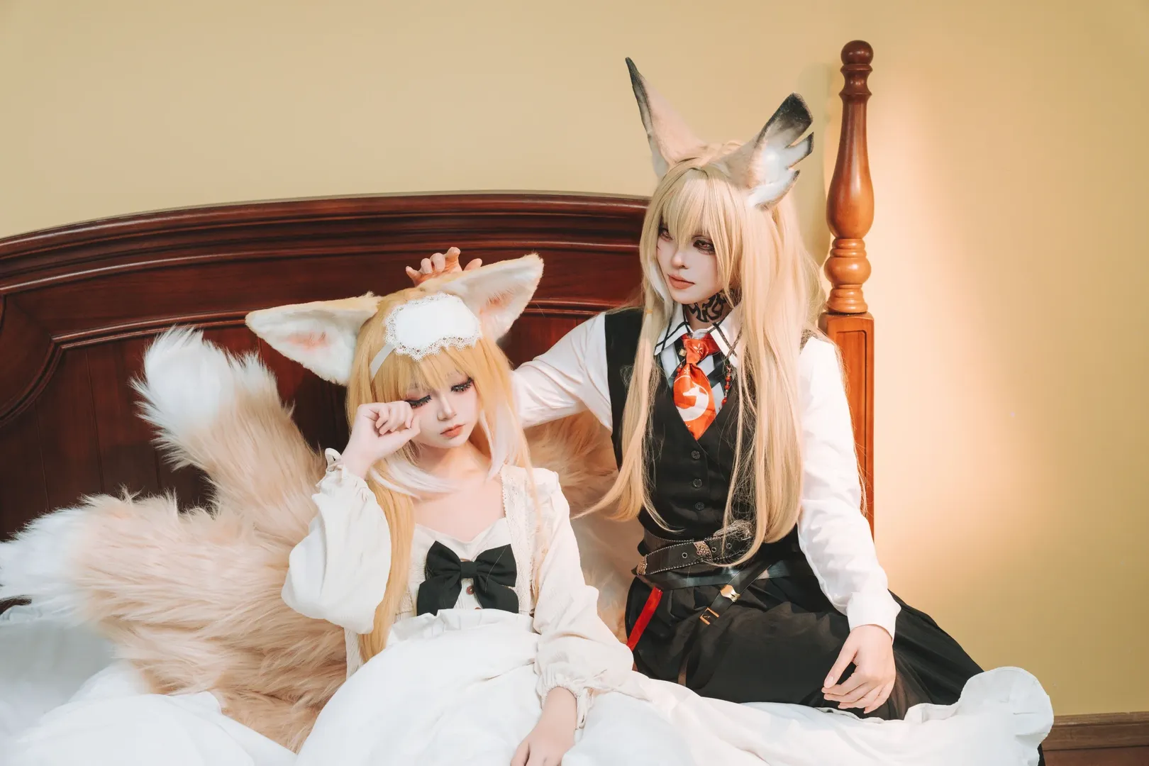 アークナイツ, 九尾の狐, スズランとヴァルピスフォリアのコスプレ, 獣耳日常, ペアコスプレ - 5枚目