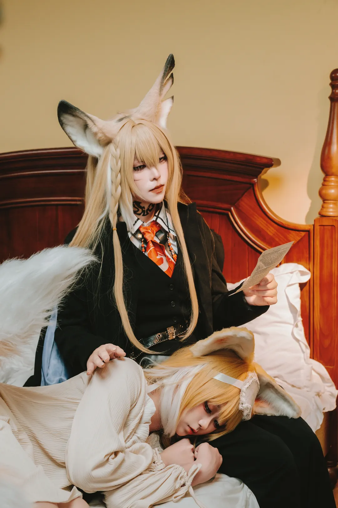 アークナイツ, 九尾の狐, スズランとヴァルピスフォリアのコスプレ, 獣耳日常, ペアコスプレ - 6枚目