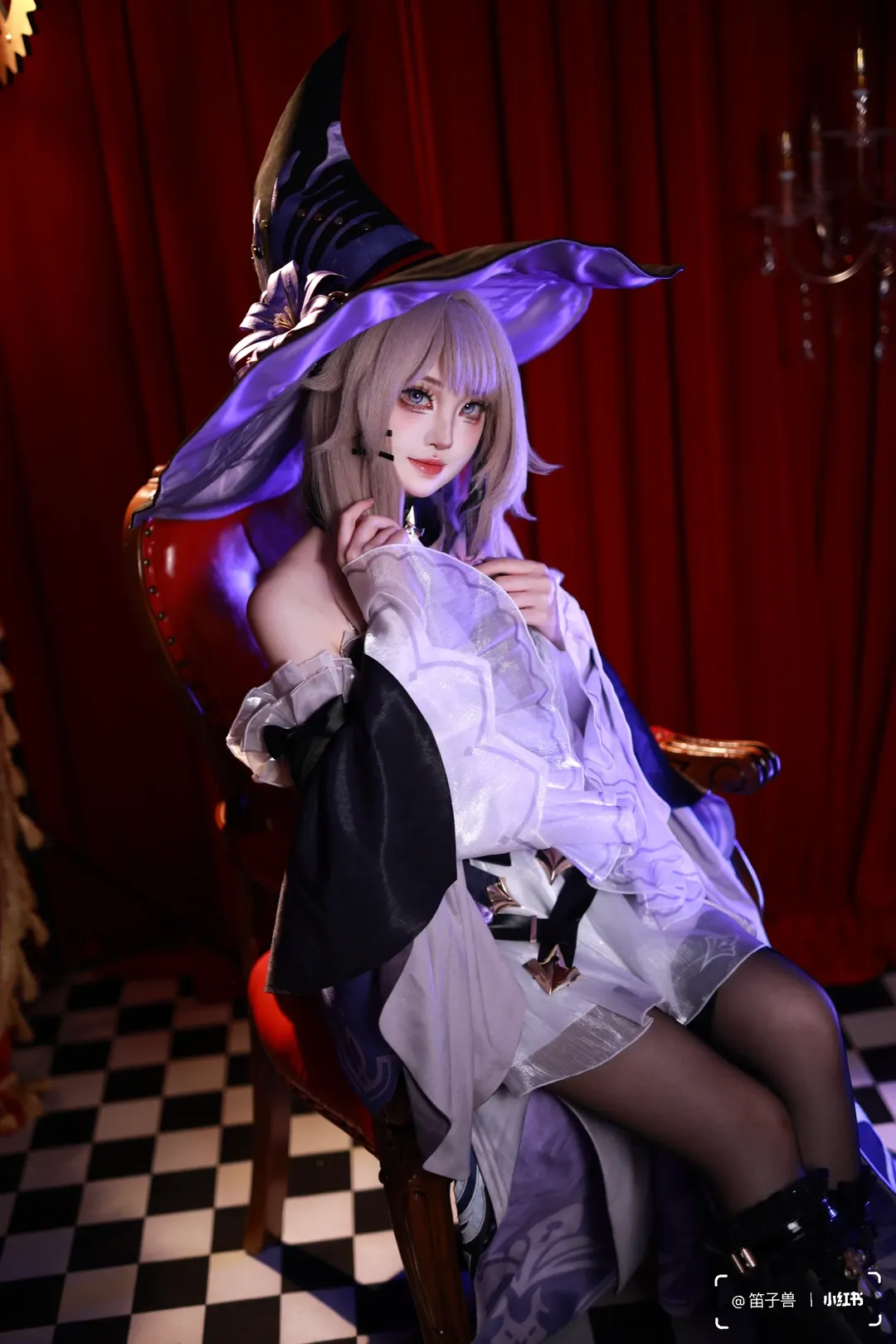 崩坏星穹铁道, 大黑塔cos, 魔女风格, cosplay摄影, 二次元还原