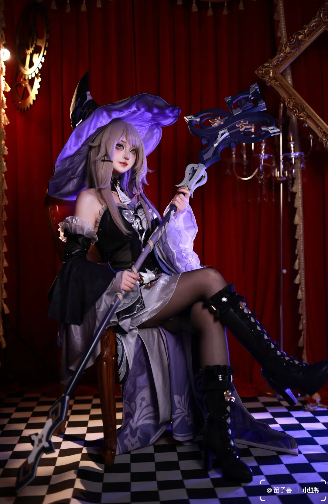 崩坏星穹铁道, 大黑塔cos, 魔女风格, cosplay摄影, 二次元还原 - 第2张