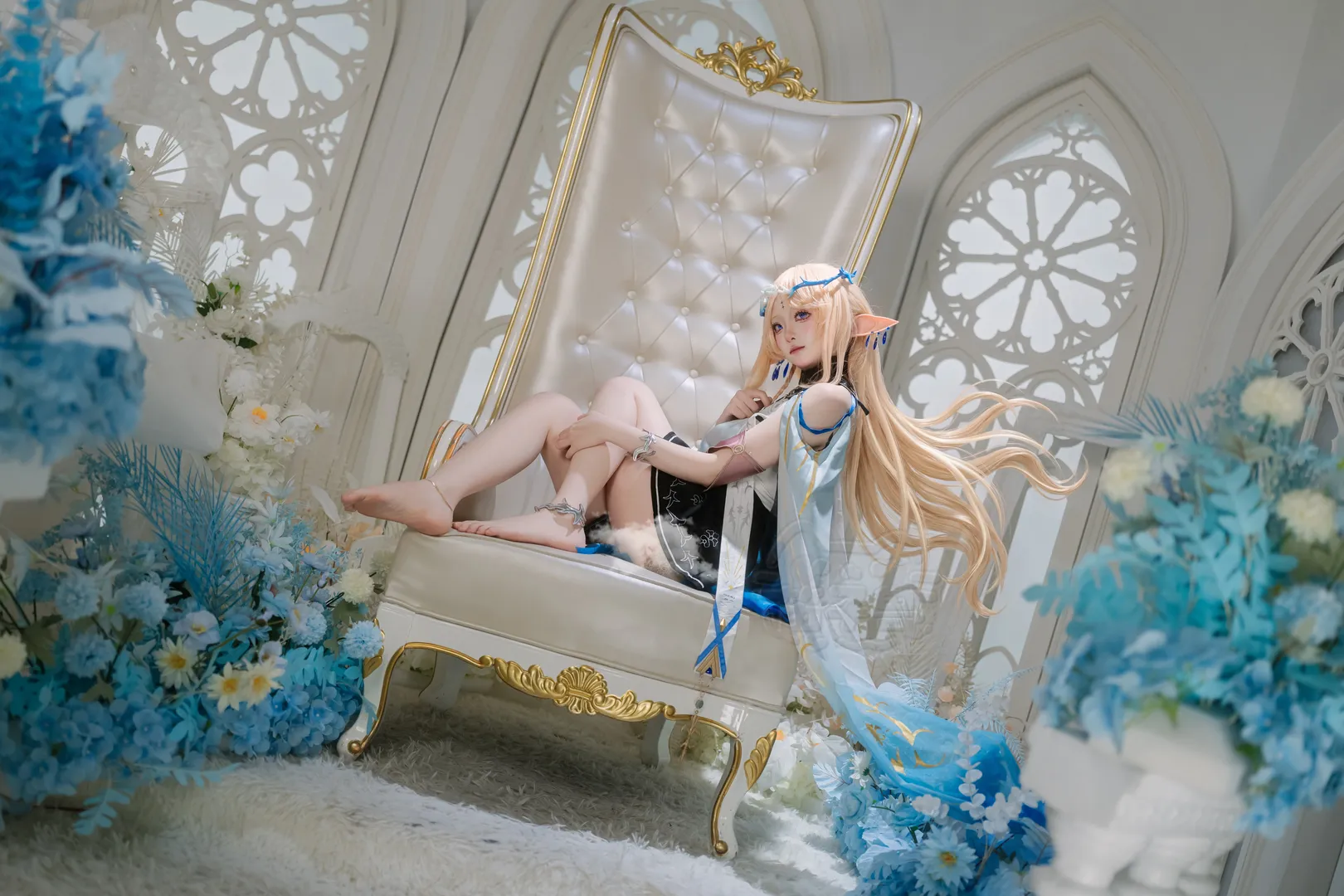 Wuthering Waves, Anime-style photography, Cartethyia Cosplay, Cosplay photoshoot, Elf cosplay