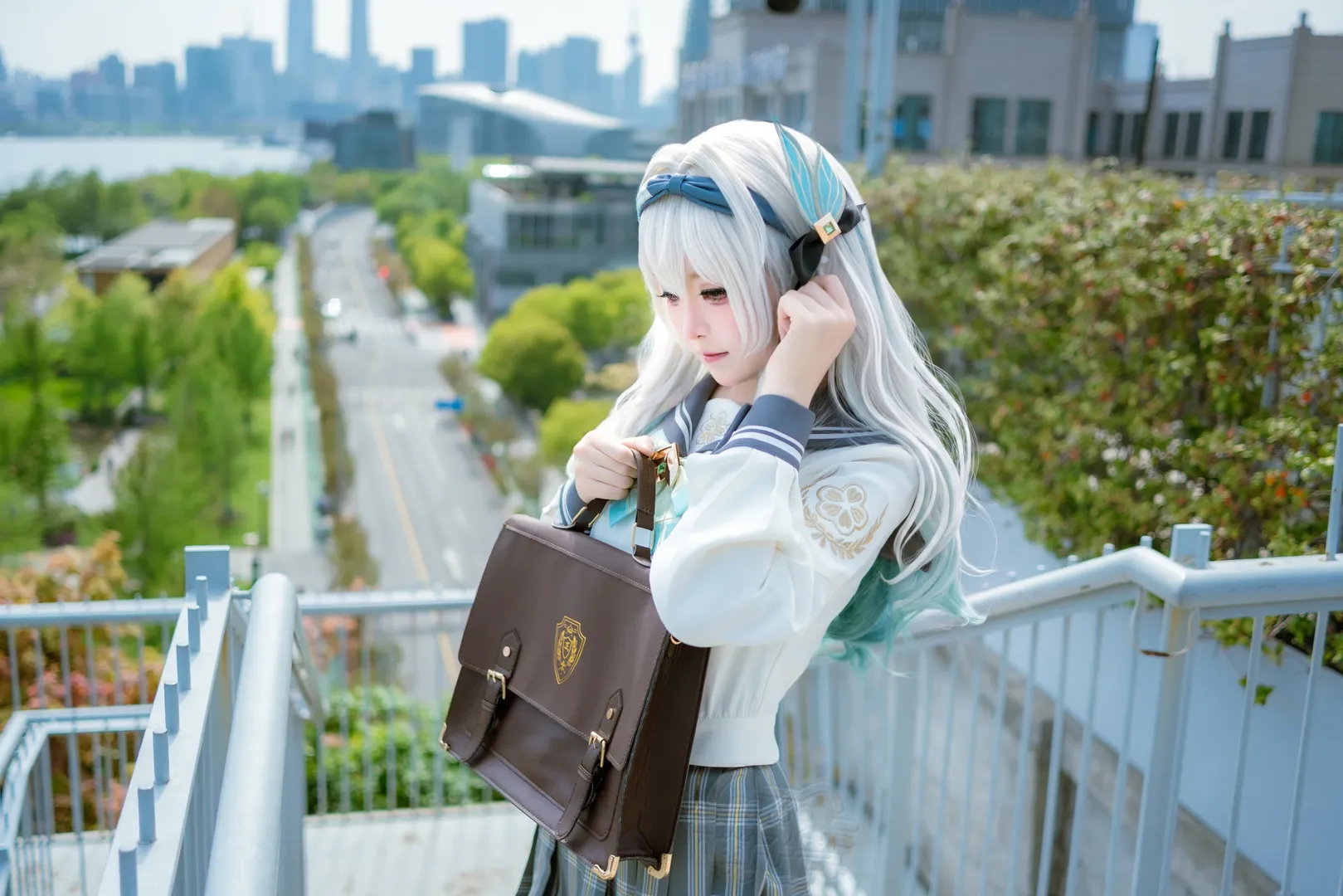 崩坏星穹铁道, 流萤cos, 春日手信, cosplay日常, 天台摄影 - 第4张