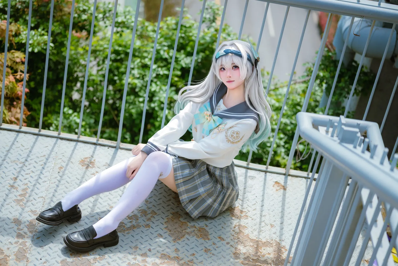 崩坏星穹铁道, 流萤cos, 春日手信, cosplay日常, 天台摄影 - 第7张
