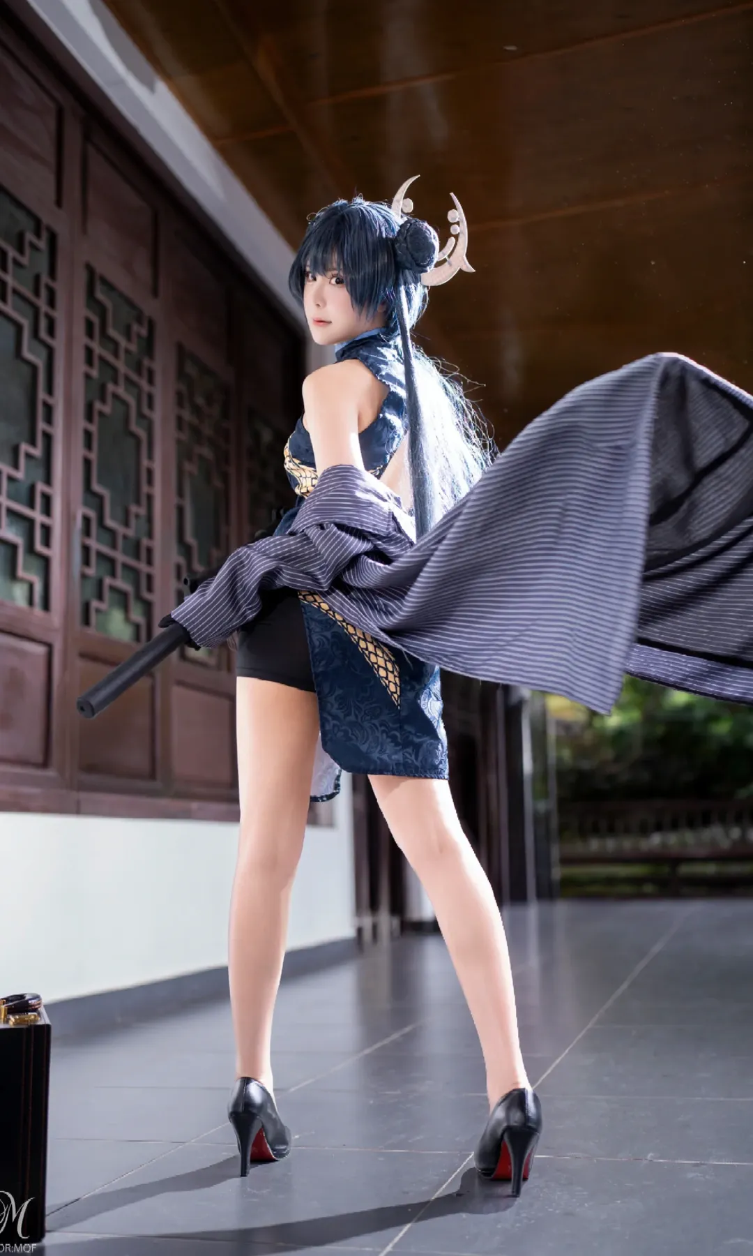 コスプレ, ブルーアーカイブ, 竜華キサキ コスプレ, 中国風写真, フルスクリーン神プレイ挑戦 - 3枚目