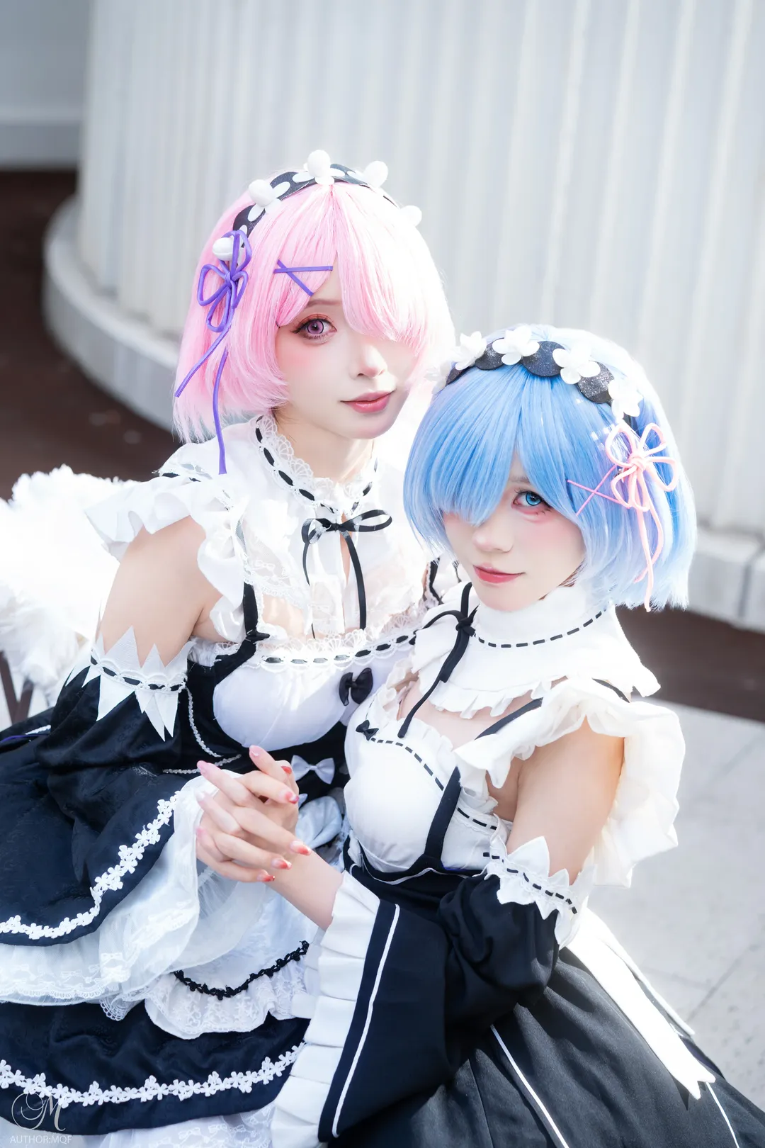 二次元摄影, 从零开始的异世界生活, 拉姆蕾姆cos, re0cosplay, 双子女仆装
