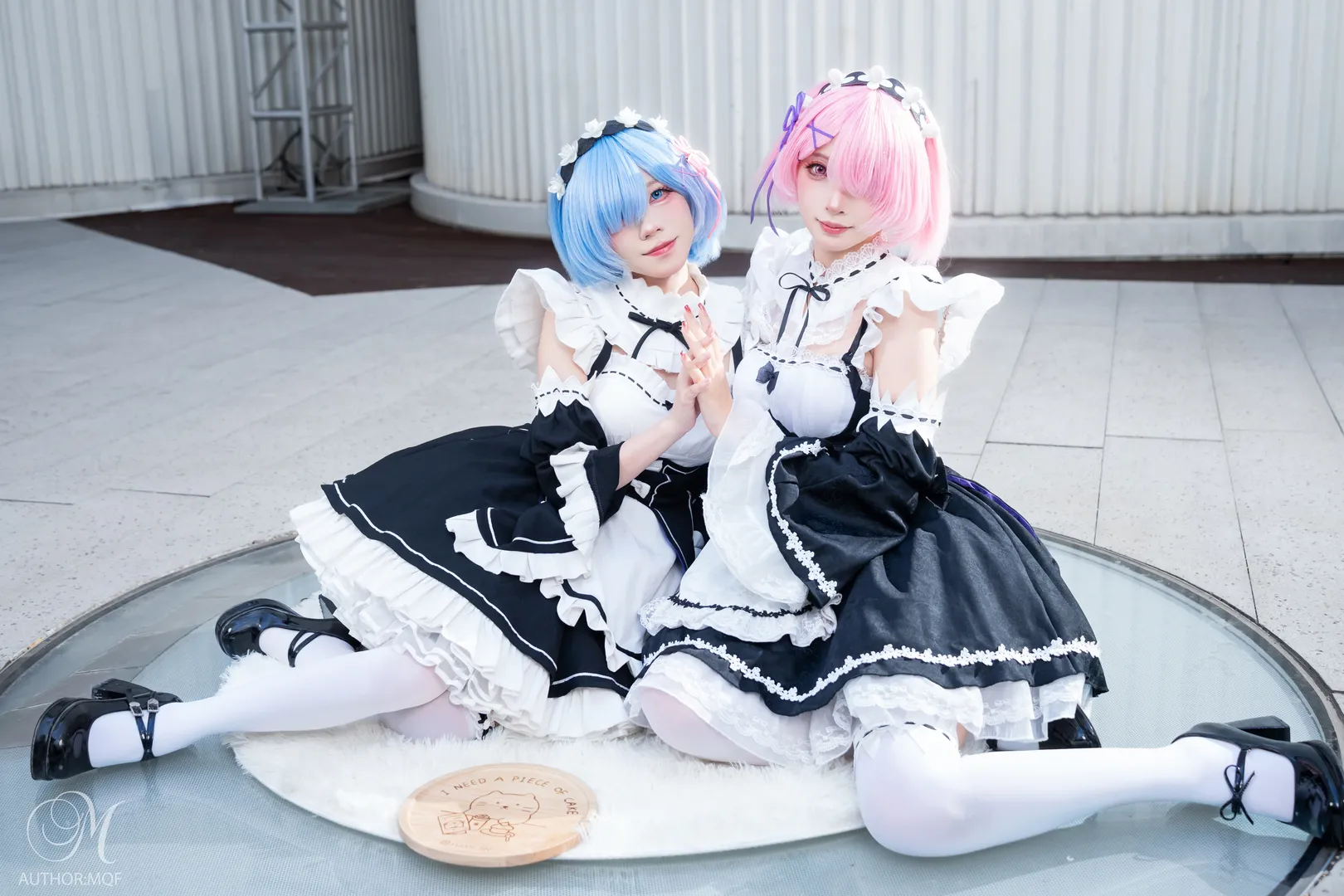 二次元撮影, Re:ゼロから始める異世界生活, ラムとレムのコスプレ, Re:ゼロコスプレ, 双子メイド服 - 4枚目