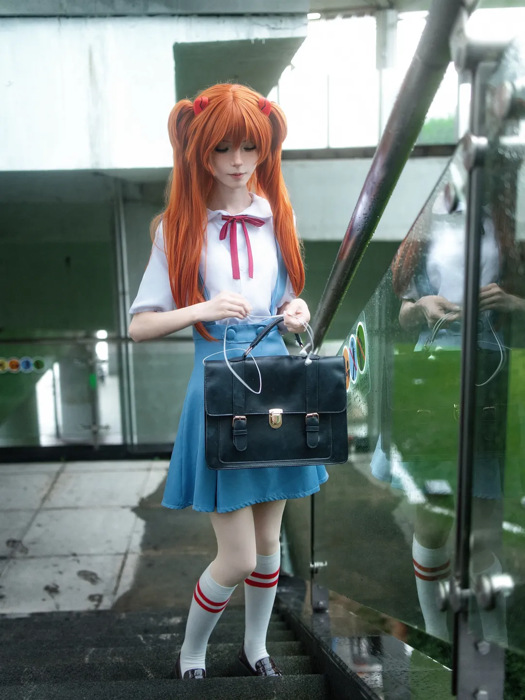EVA, 明日香cos, 新世纪福音战士, 透明伞写真, 情绪人像 - 第6张