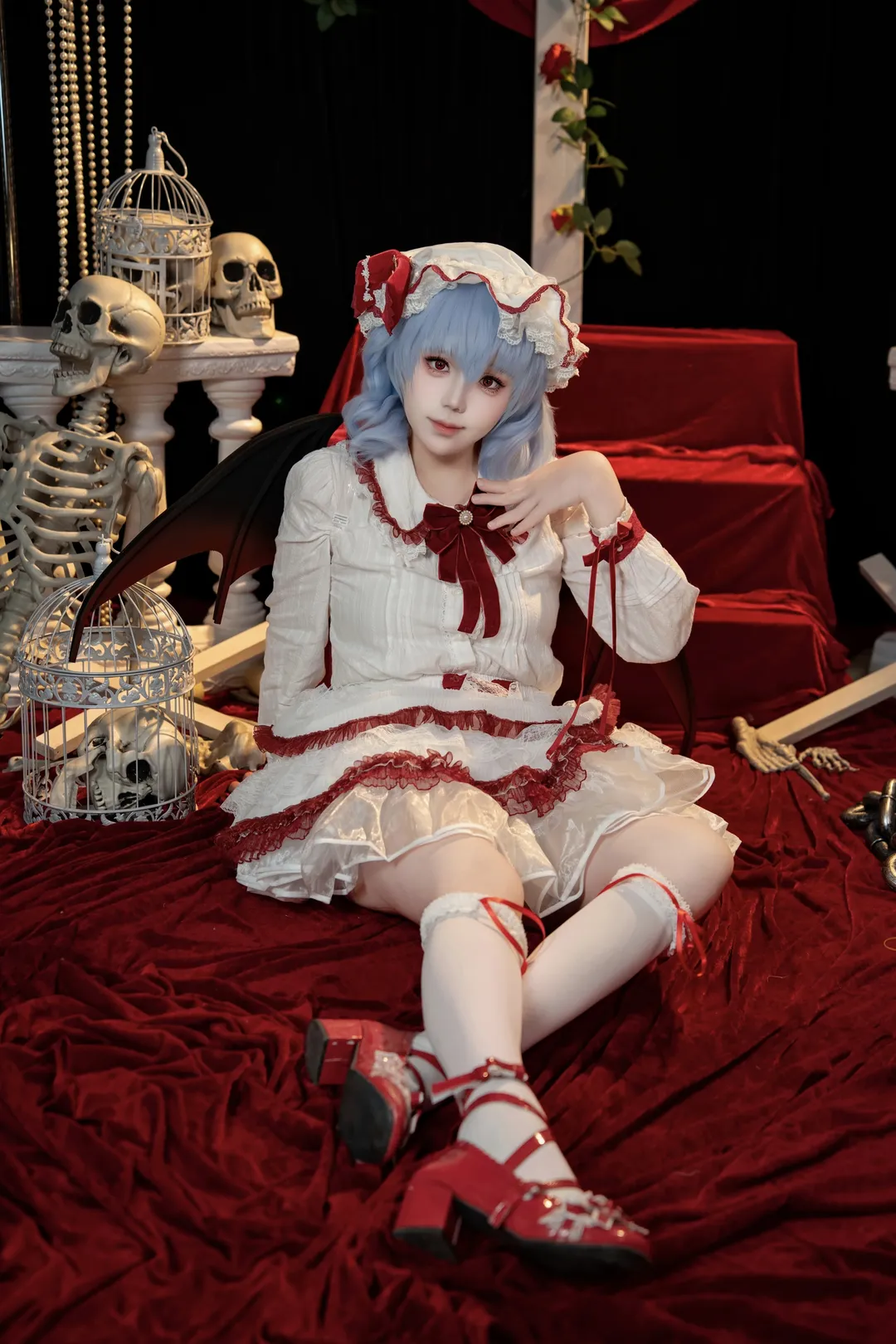 东方project, 蕾米莉亚cos, 哥特风, 二次元cosplay, 摄影棚正片 - 第9张