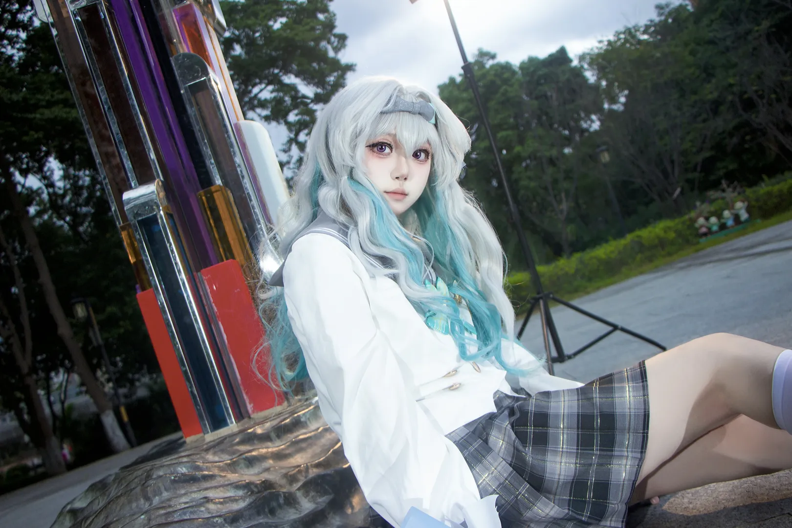 流萤cos, 星穹铁道, cosplay摄影, 二次元穿搭, 外景正片 - 第1张