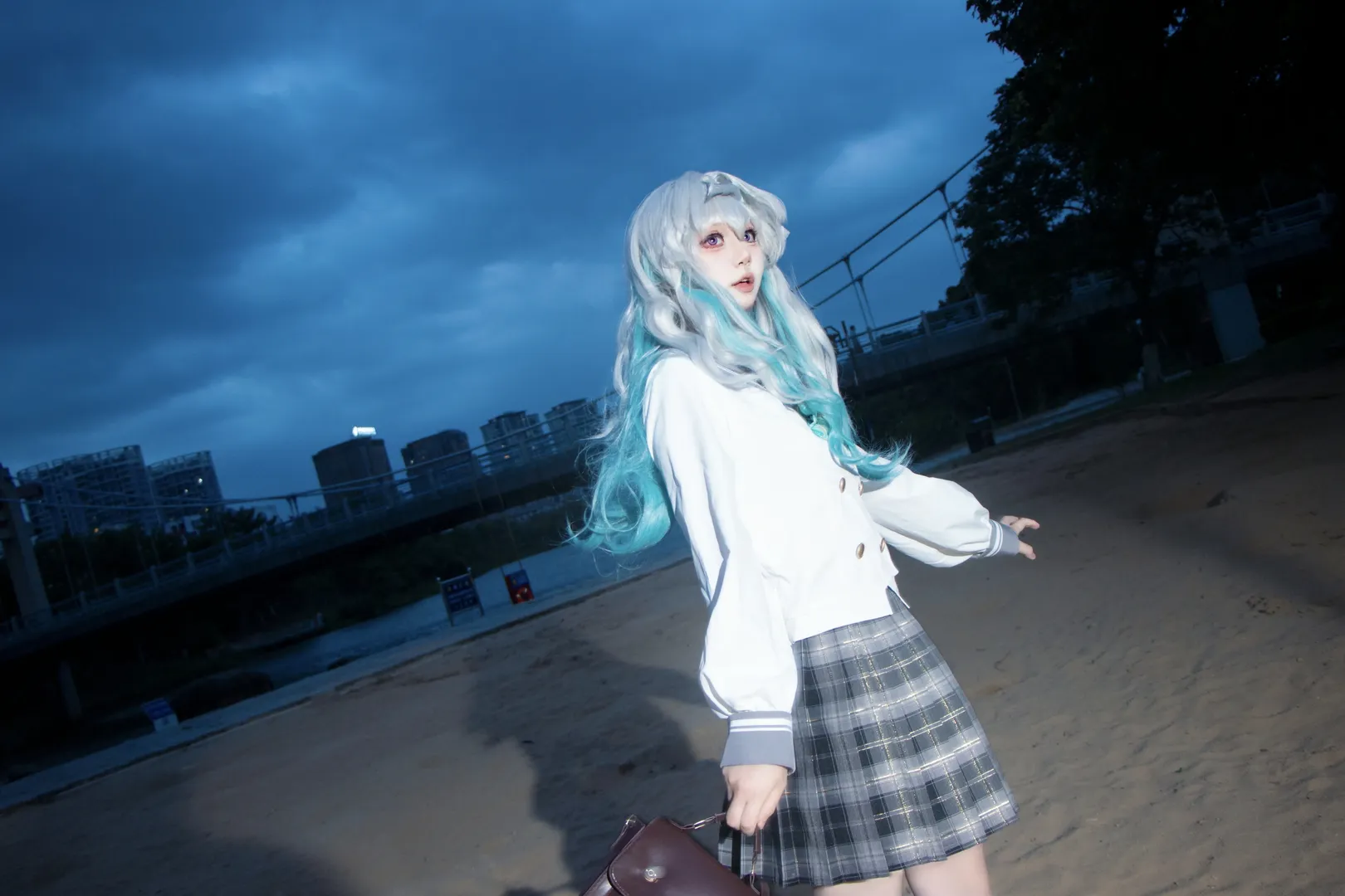 流萤cos, 星穹铁道, cosplay摄影, 二次元穿搭, 外景正片 - 第4张