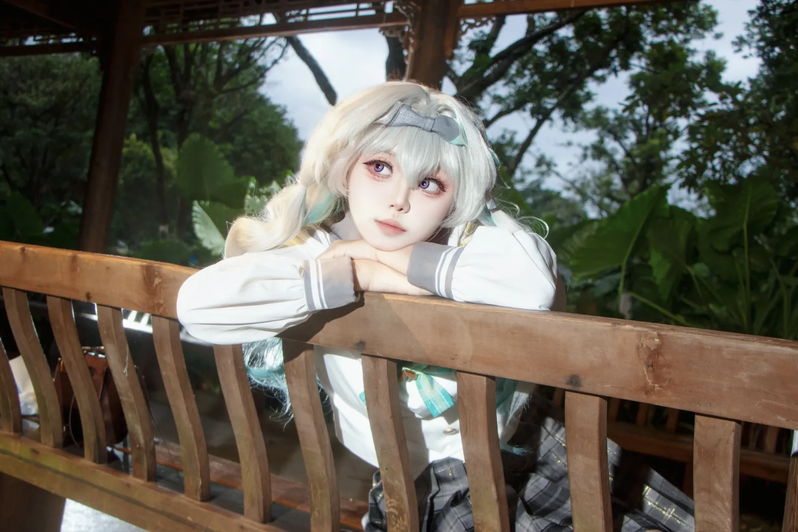 流萤cos, 星穹铁道, cosplay摄影, 二次元穿搭, 外景正片 - 第9张