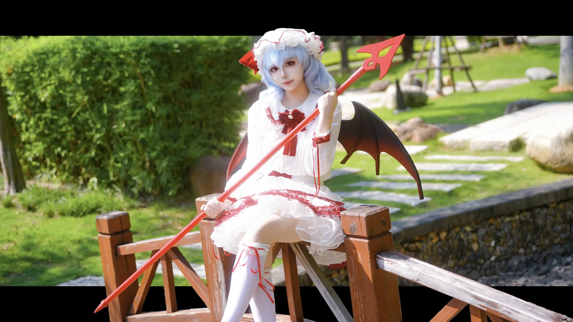東方Project, レミリアコスプレ, 吸血鬼コスプレ, ACG屋外ロケーション, 屋外コスプレ撮影 - 1枚目