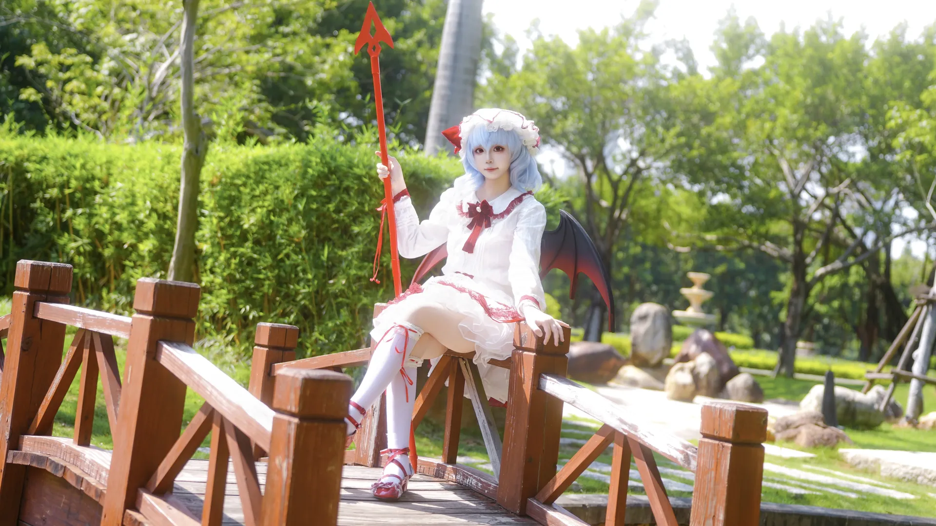 東方Project, レミリアコスプレ, 吸血鬼コスプレ, ACG屋外ロケーション, 屋外コスプレ撮影 - 3枚目