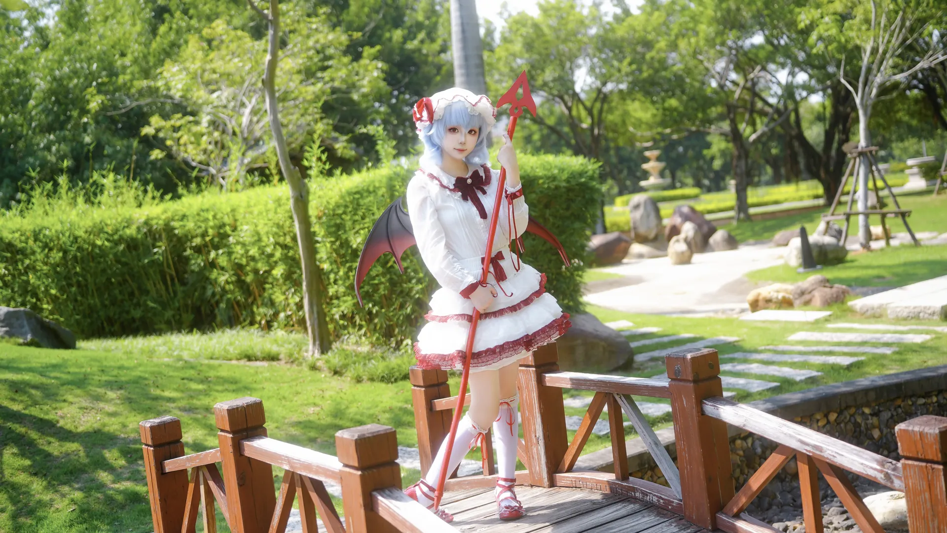 東方Project, レミリアコスプレ, 吸血鬼コスプレ, ACG屋外ロケーション, 屋外コスプレ撮影 - 4枚目