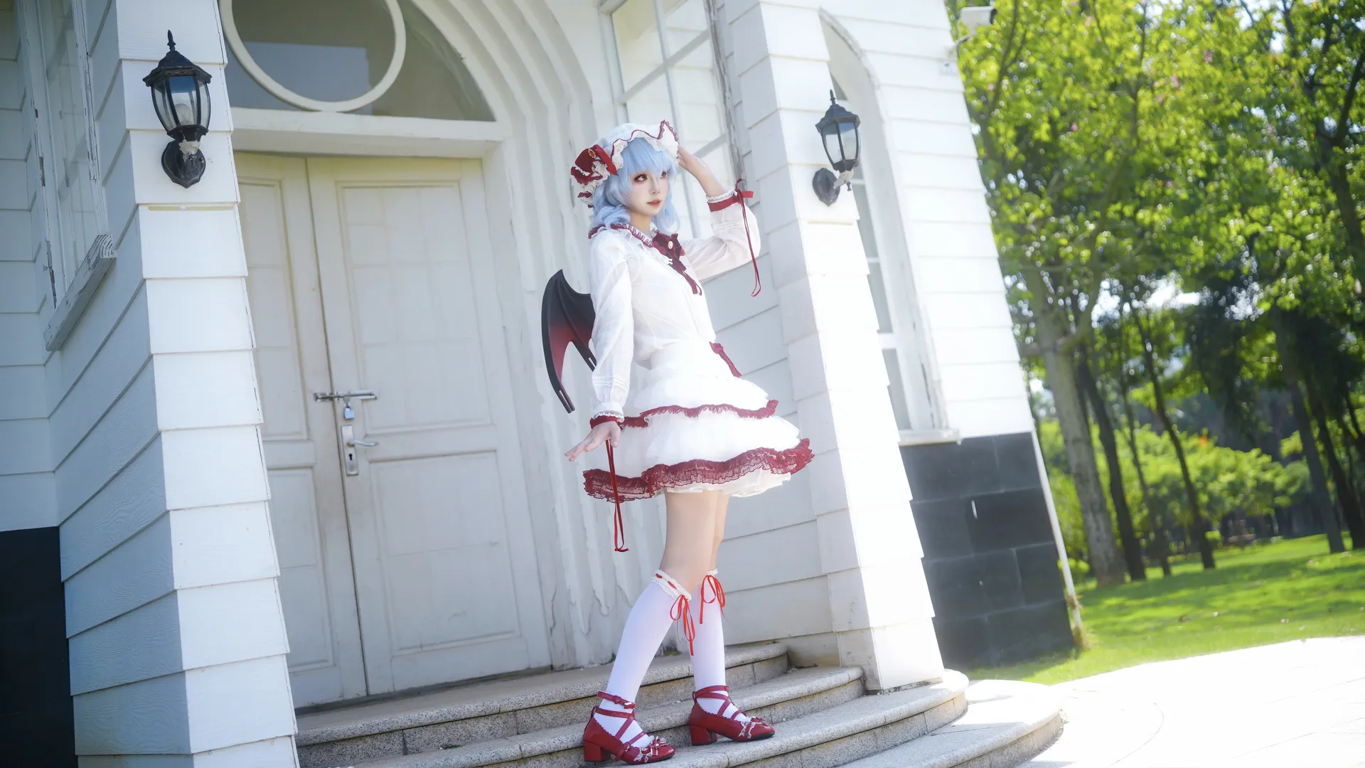 東方Project, レミリアコスプレ, 吸血鬼コスプレ, ACG屋外ロケーション, 屋外コスプレ撮影 - 8枚目