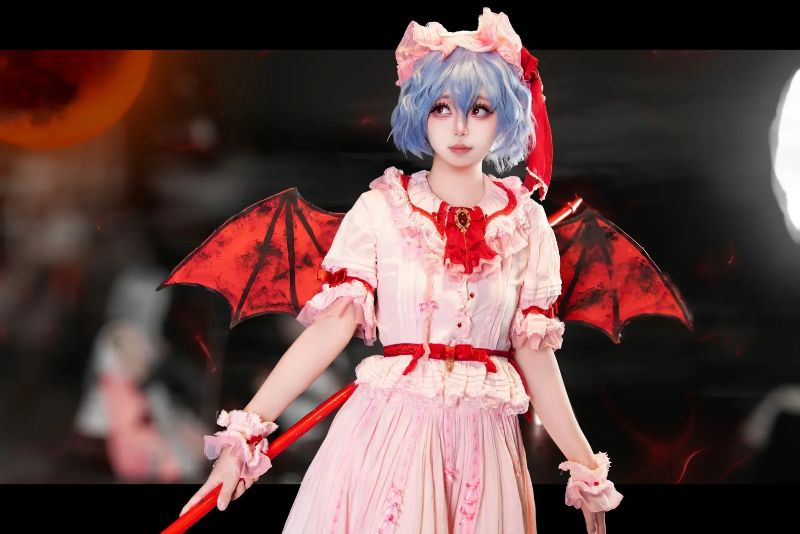 东方Project, 蕾米莉亚cos, 红魔馆, 二次元cosplay, 吸血鬼装扮 - 第1张