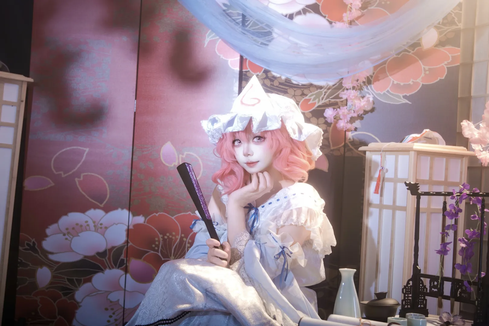 东方Project, 西行寺幽幽子cos, 二次元cos, 东方幻想乡, 和风cosplay