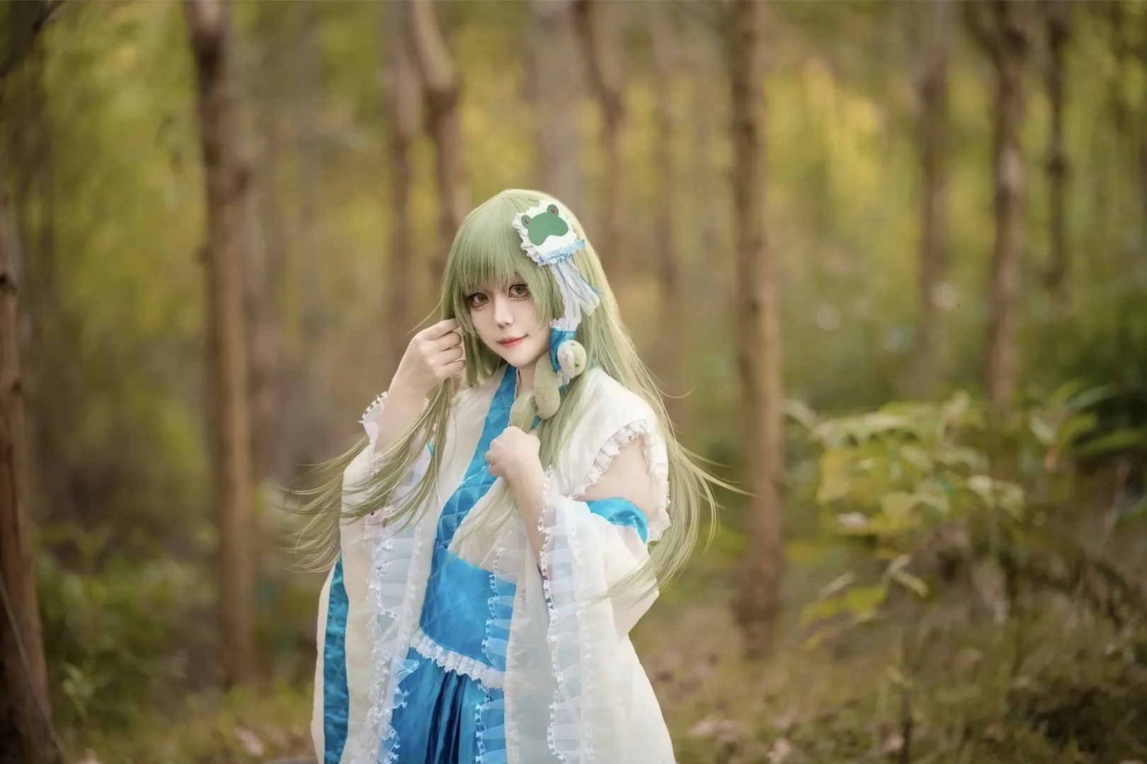 东方Project, 东风谷早苗cos, cosplay摄影, 外景正片, 东方风神录 - 第11张