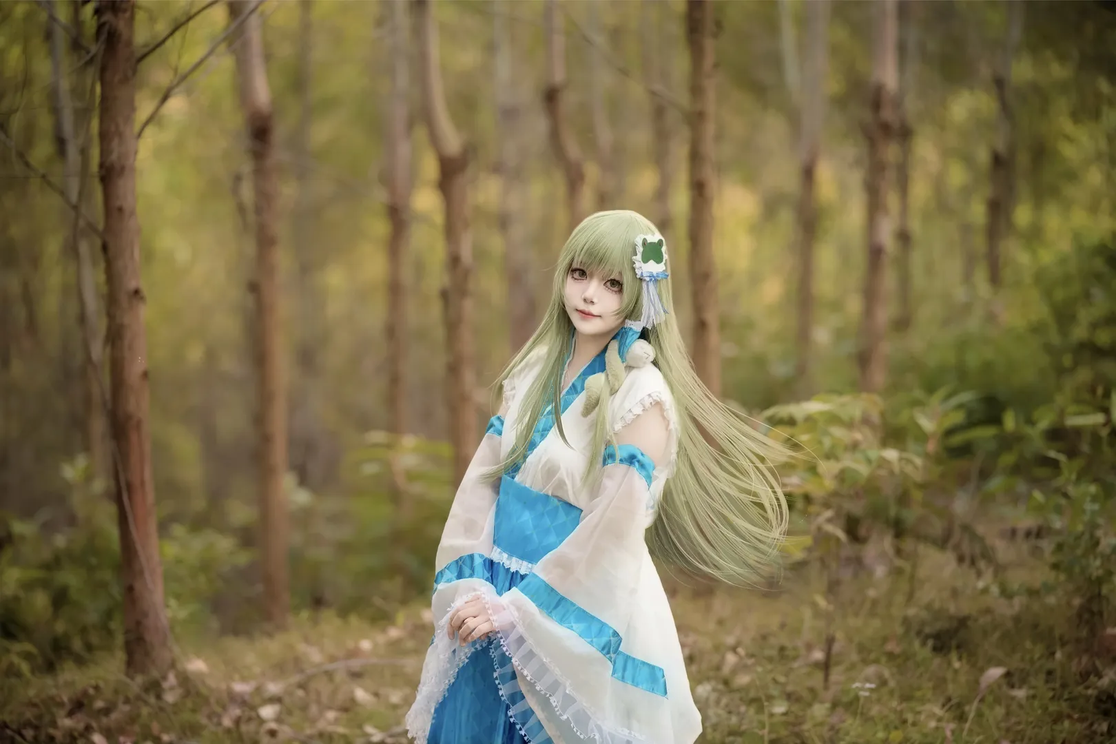 东方Project, 东风谷早苗cos, cosplay摄影, 外景正片, 东方风神录 - 第13张