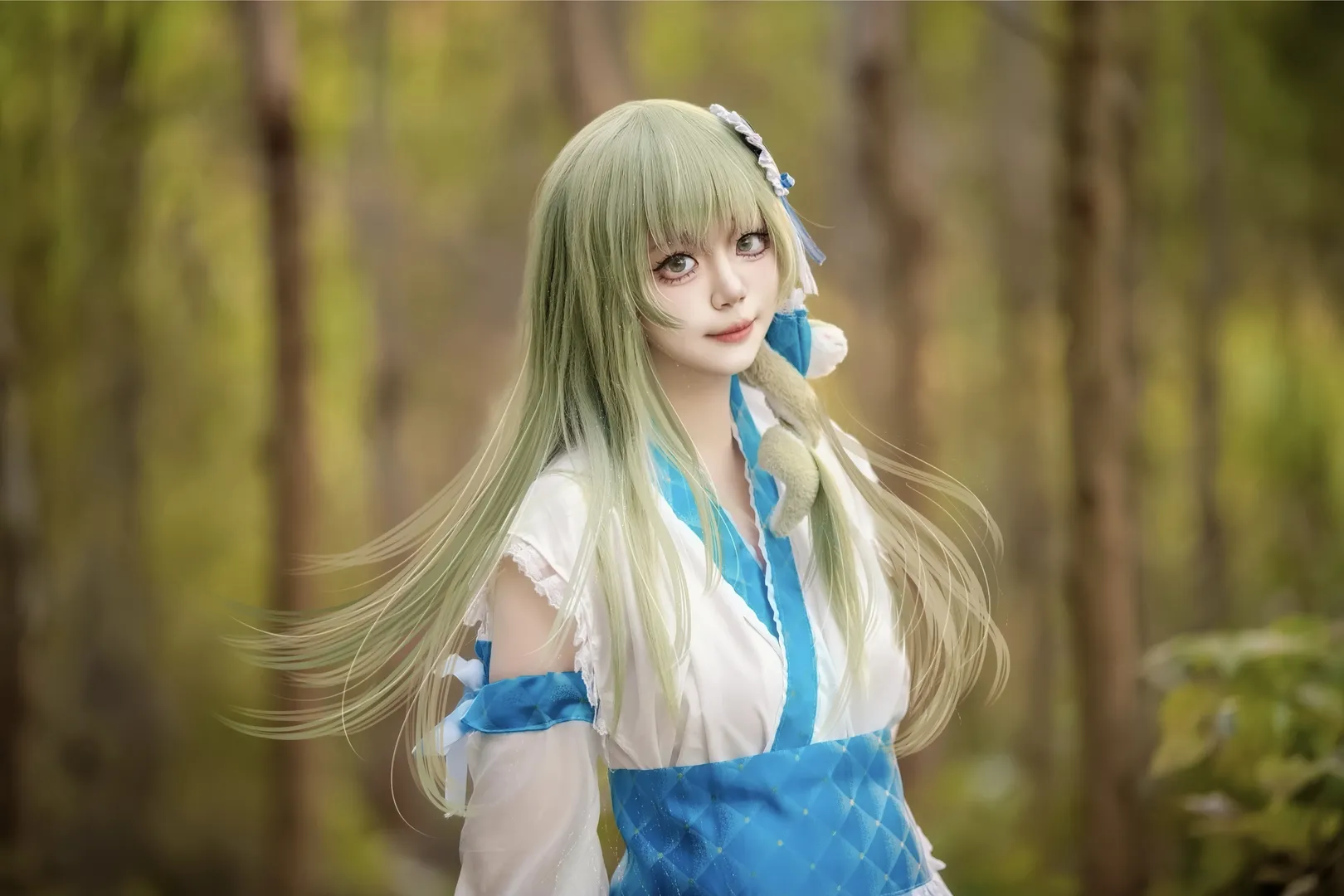东方Project, 东风谷早苗cos, cosplay摄影, 外景正片, 东方风神录 - 第8张