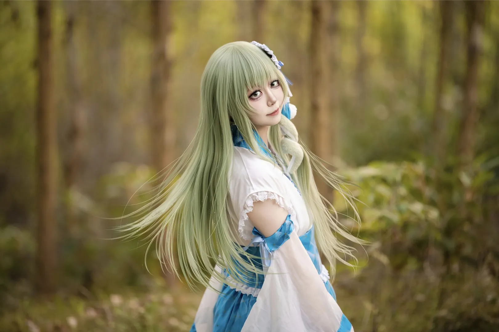 东方Project, 东风谷早苗cos, cosplay摄影, 外景正片, 东方风神录 - 第9张