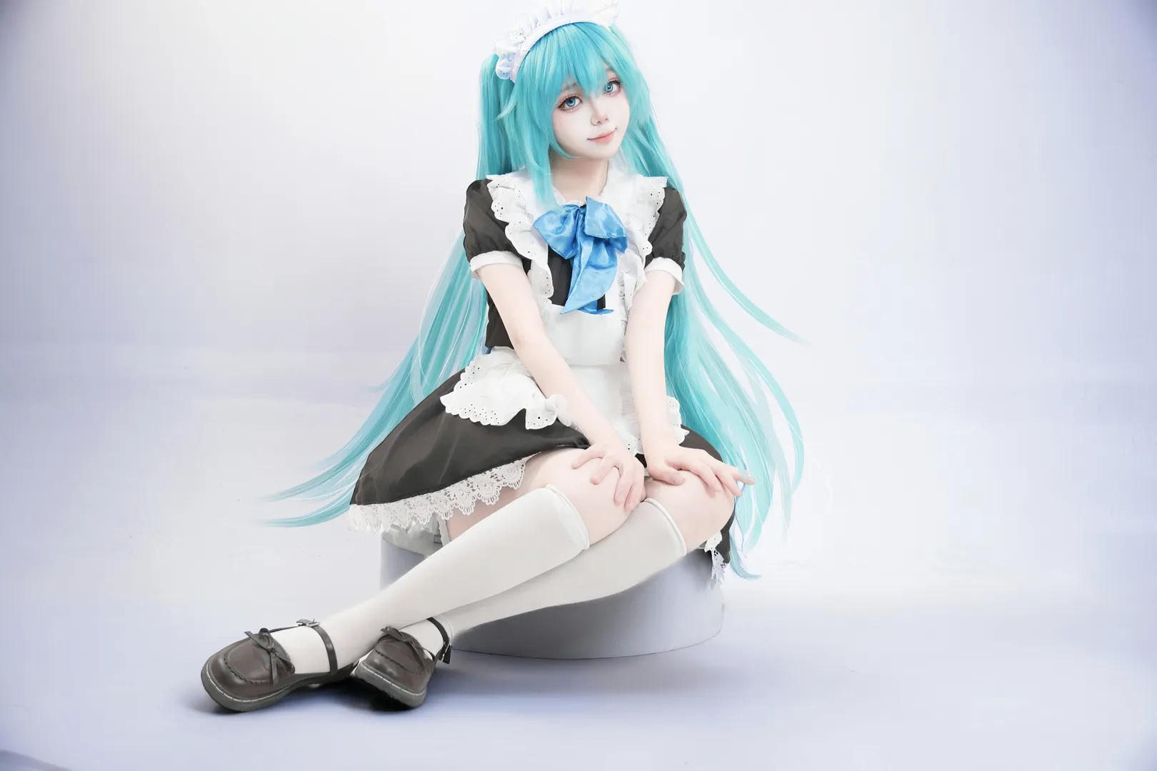 女仆装, 二次元cosplay, 初音未来cos, 白棚摄影, Vocaloid - 第3张