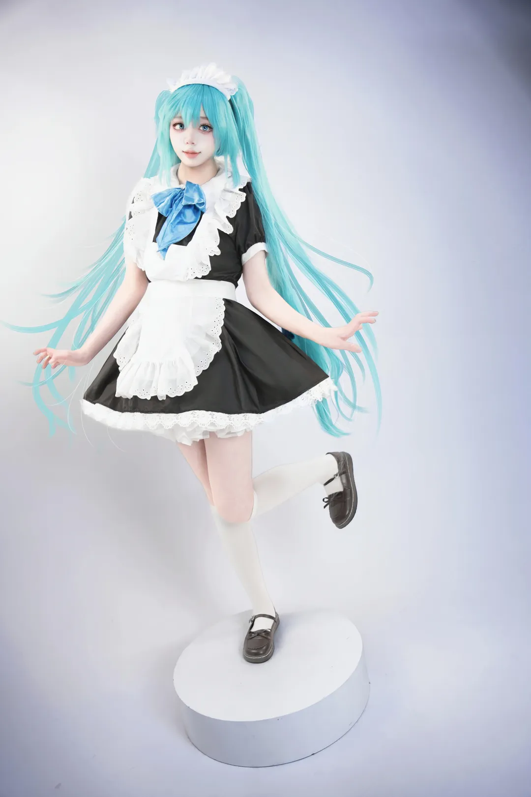 初音未来cos, cosplay正片, 白棚摄影, Vocaloid, 初音未来女仆装 - 第8张