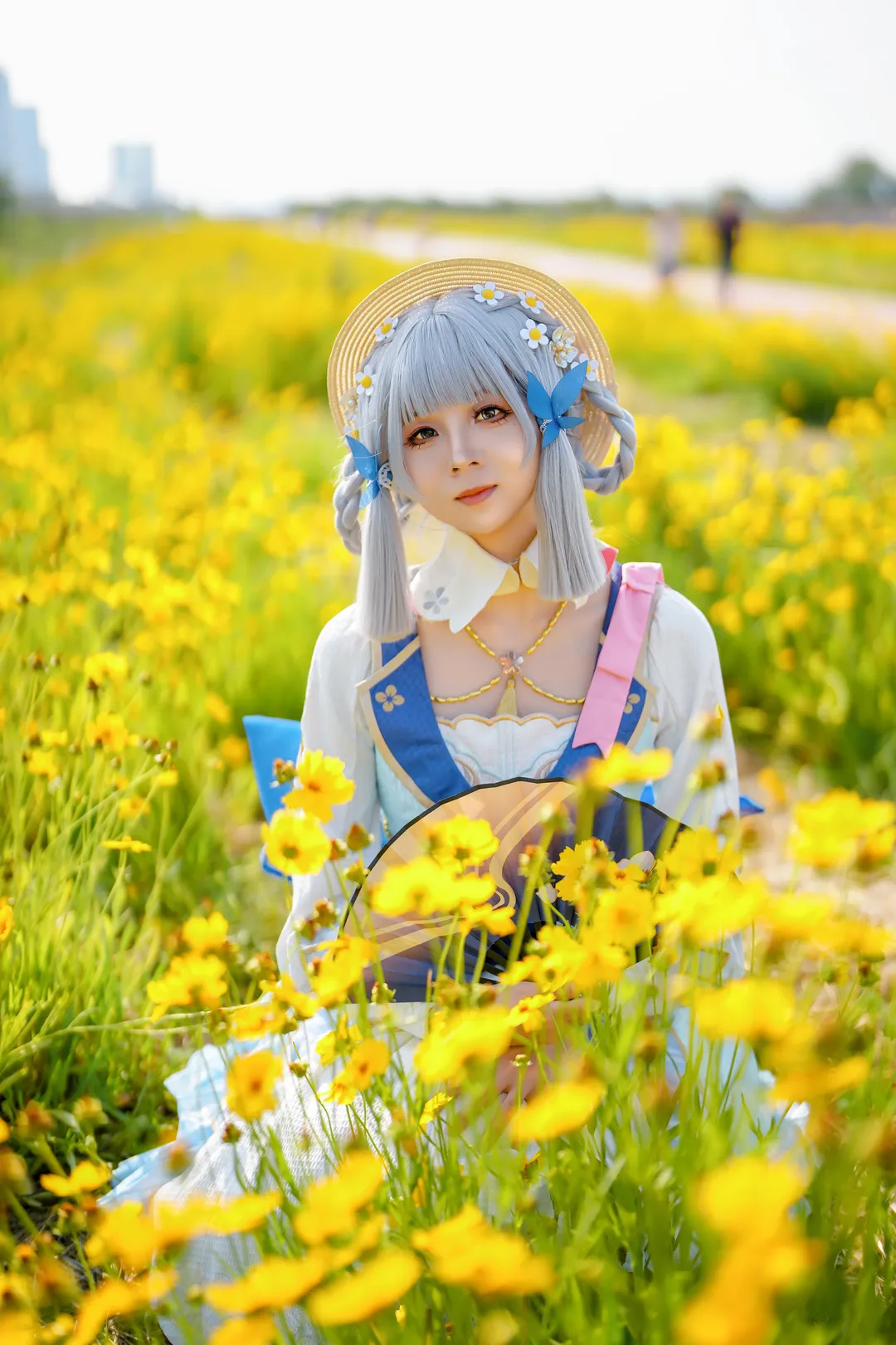 原神, 角色还原, 神里绫华cos, 大连摄影, 油菜花海 - 第3张