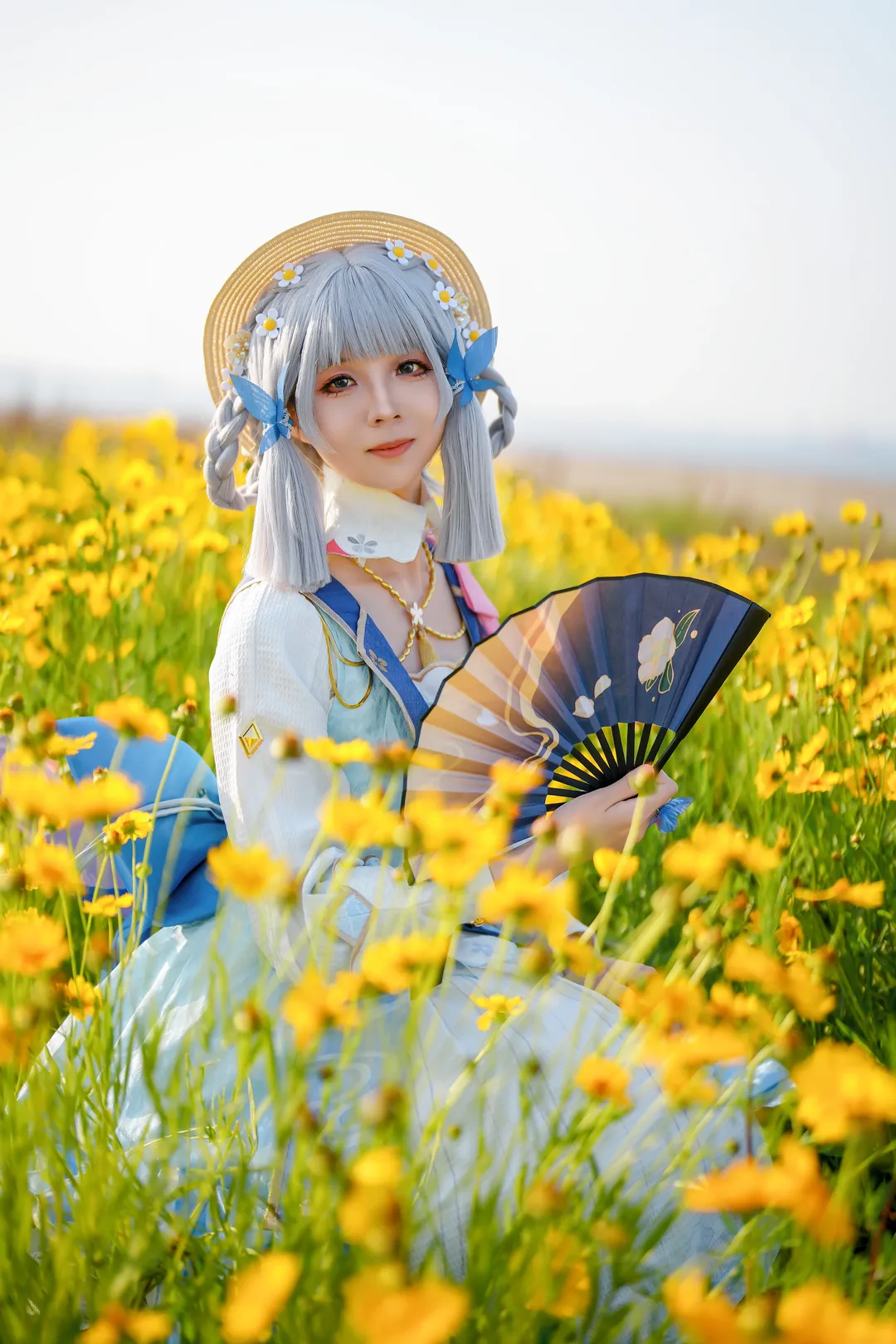 原神, 角色还原, 神里绫华cos, 大连摄影, 油菜花海 - 第6张
