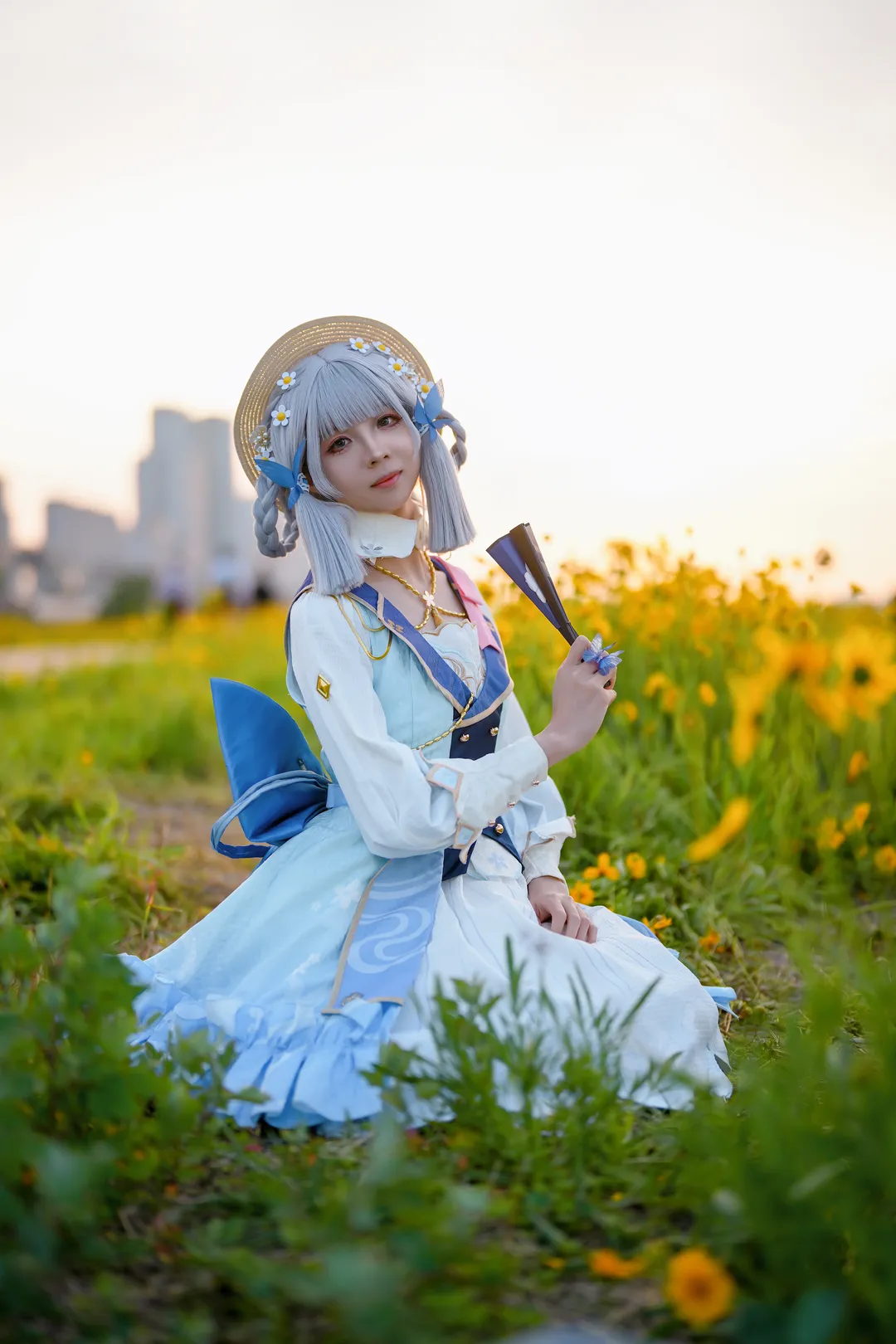 原神, 角色还原, 神里绫华cos, 大连摄影, 油菜花海 - 第9张