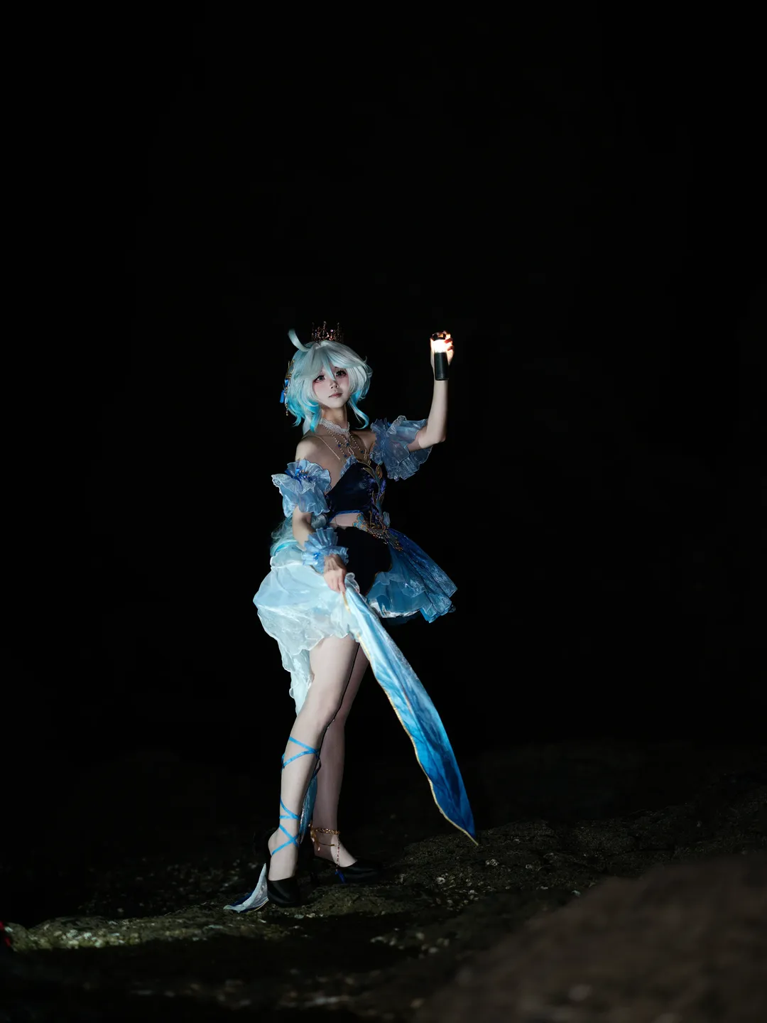 原神, フリーナ コスプレ, 独自設定, 夜景コスプレ, ブルーティアーズ - 5枚目