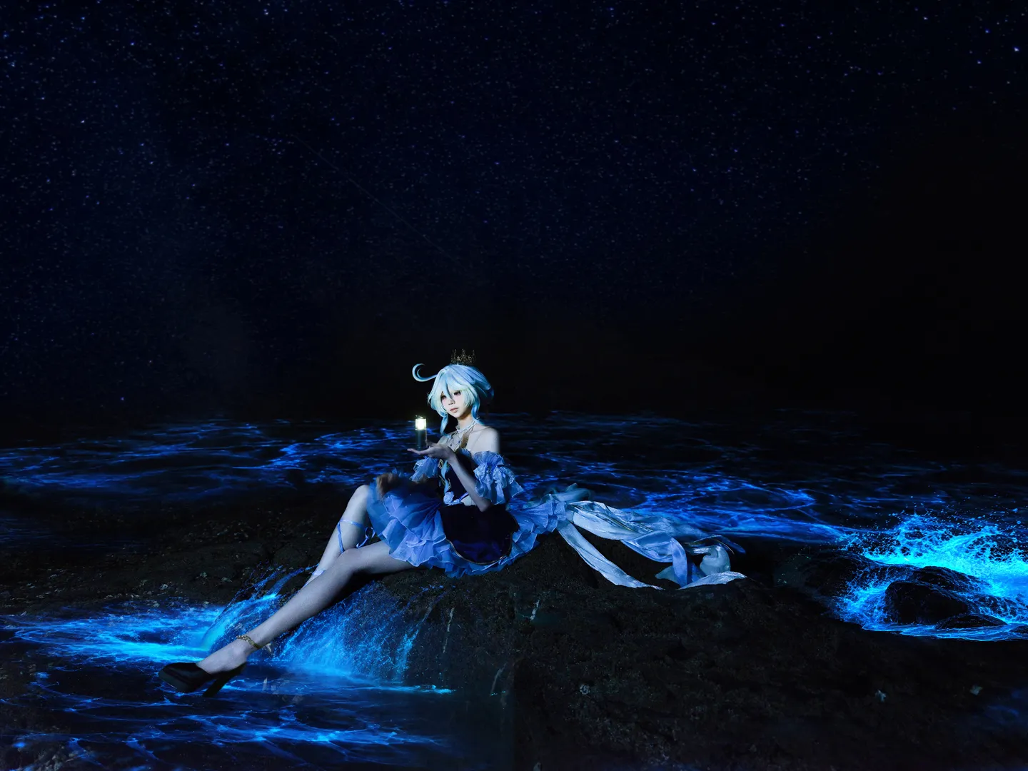 原神, フリーナ コスプレ, 独自設定, 夜景コスプレ, ブルーティアーズ - 6枚目