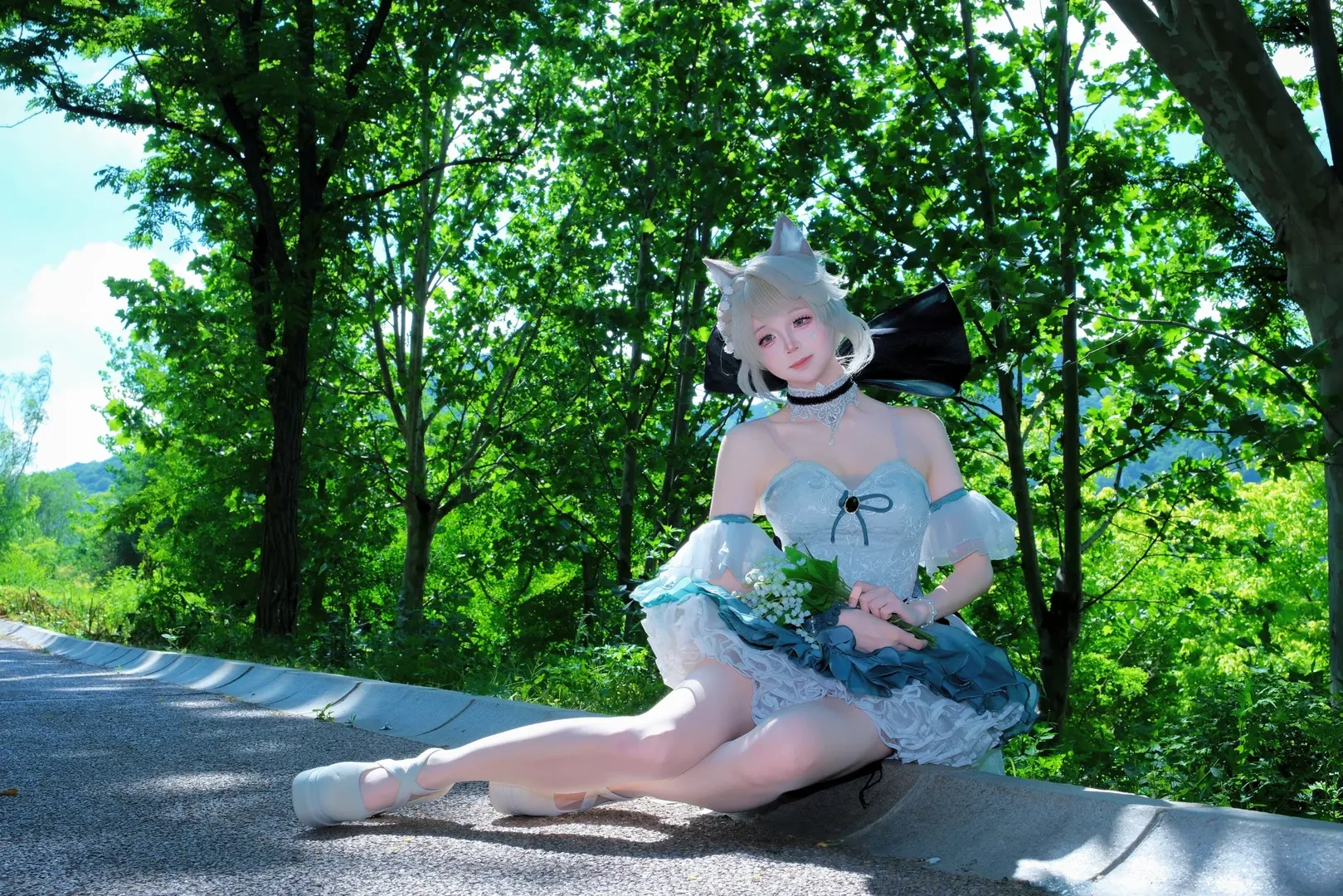 Genshin Impact, Lynette Cosplay, Lily of the Valley Waltz, Cosplay photography, Forest location - Image 5