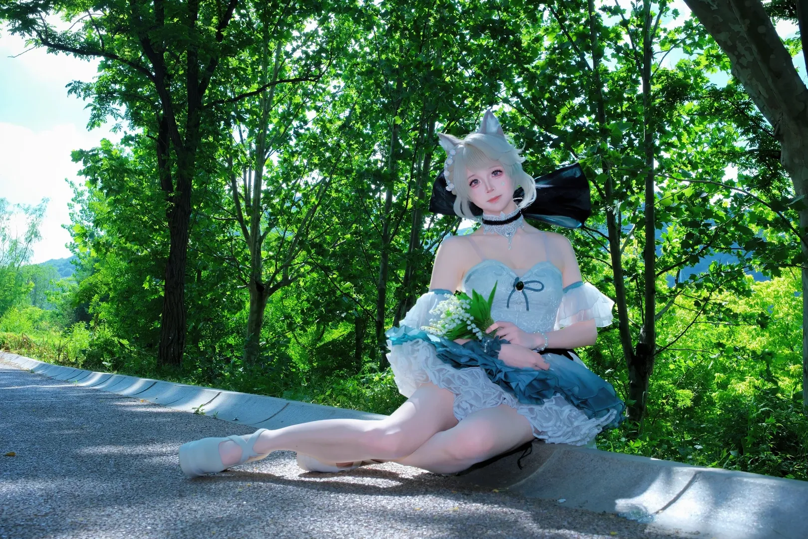 Genshin Impact, Lynette Cosplay, Lily of the Valley Waltz, Cosplay photography, Forest location - Image 6
