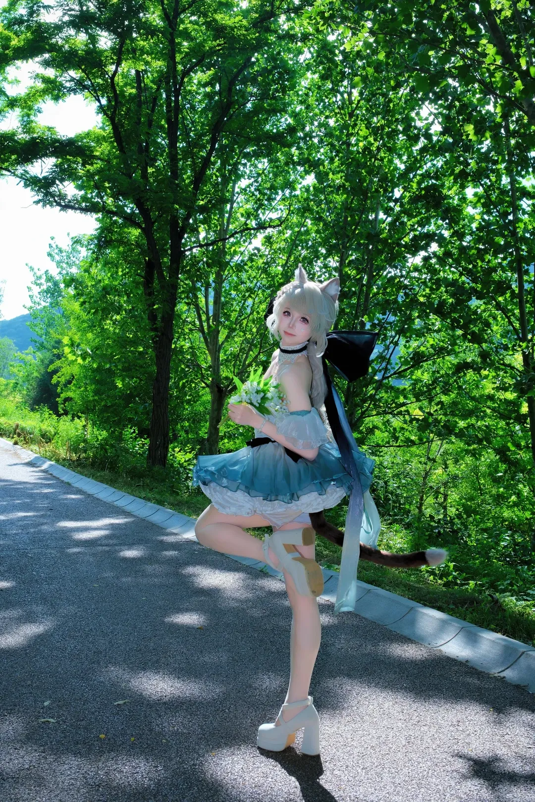 Genshin Impact, Lynette Cosplay, Lily of the Valley Waltz, Cosplay photography, Forest location - Image 8