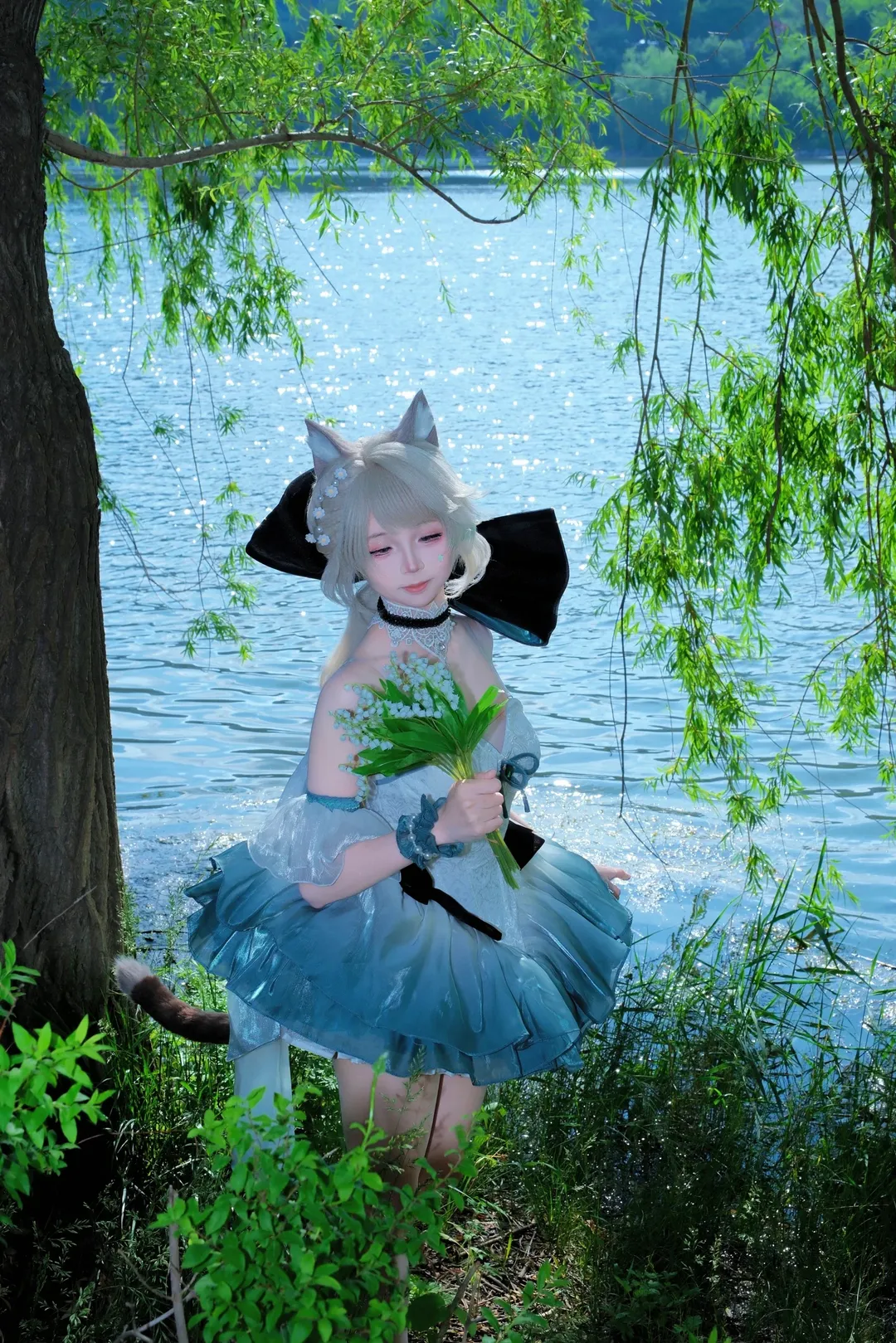 原神, 琳妮特cos, 二次元cosplay, 鈴蘭舞曲, 河邊攝影 - 第1張